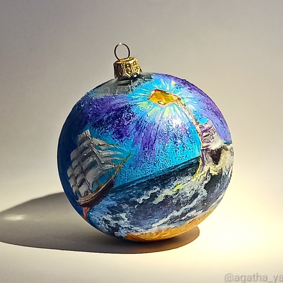 About will - My, New Year, Painting on glass, Ball, Christmas, Glass Ball, Painting, Painting, Longpost, Christmas decorations