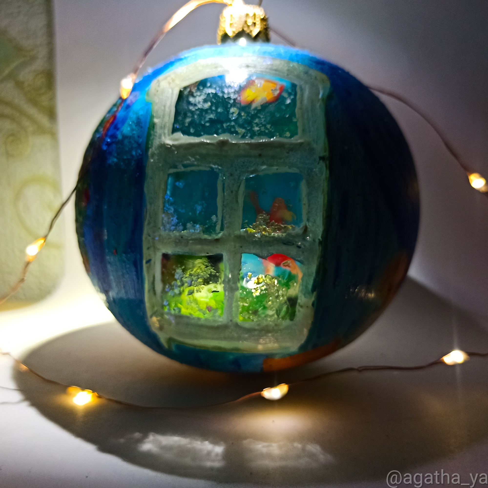 About will - My, New Year, Painting on glass, Ball, Christmas, Glass Ball, Painting, Painting, Longpost, Christmas decorations