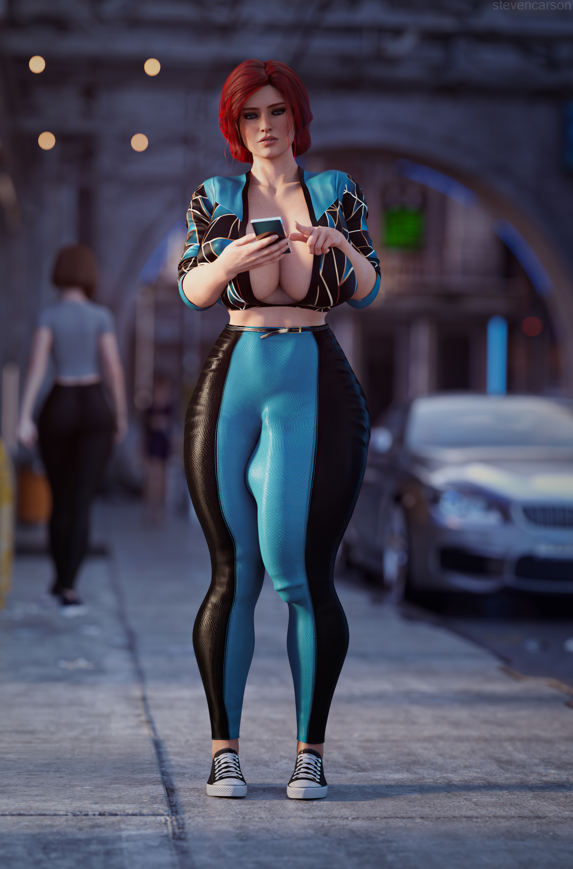 Triss - NSFW, Futanari, Futa art, Big dick futa, Triss Merigold, Ciri, Aerith gainsborough, The Witcher 3: Wild Hunt, Stevencarson, Longpost, Witcher