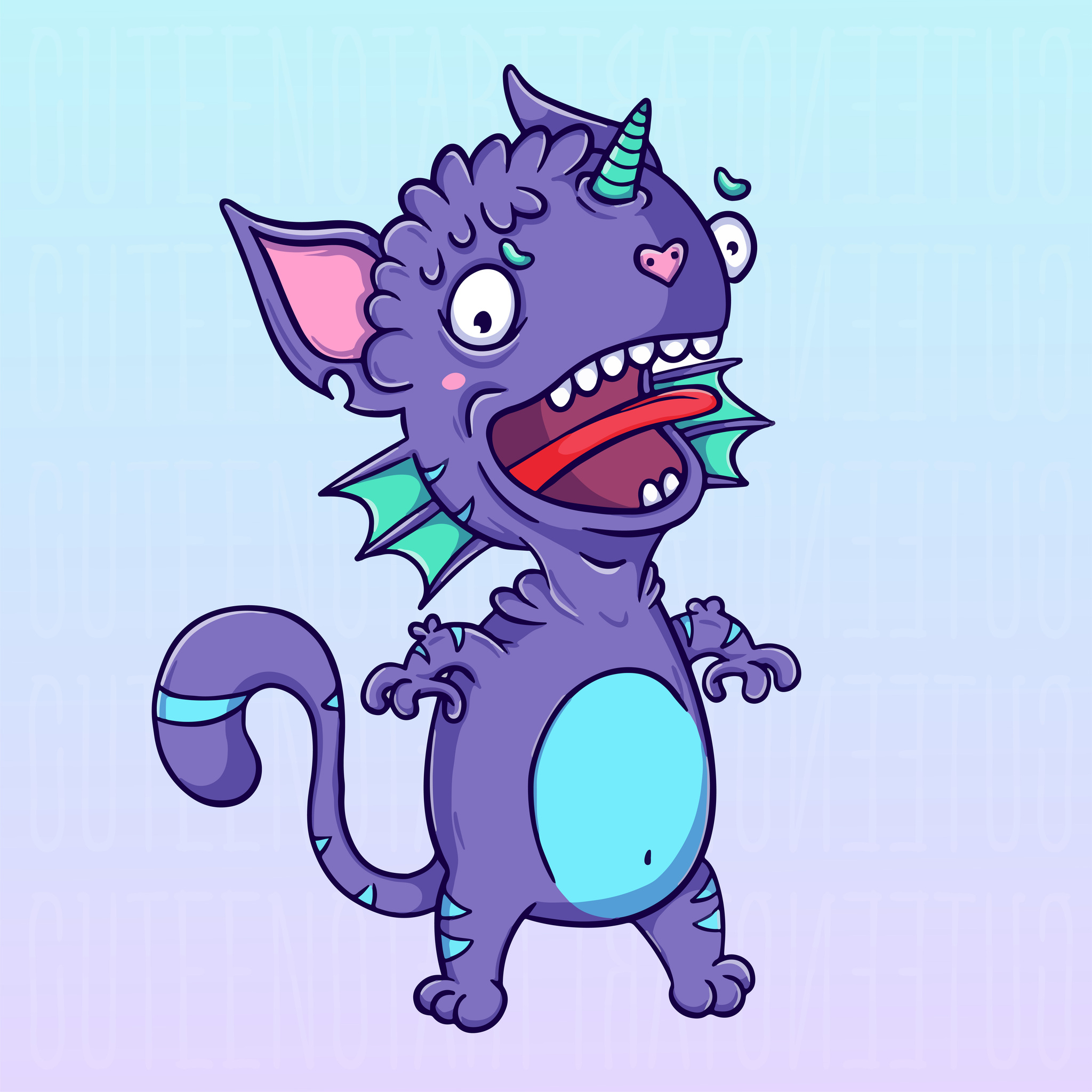 cute monsters post - My, Procreate, Stickers, Milota, Art, The moral support, Longpost