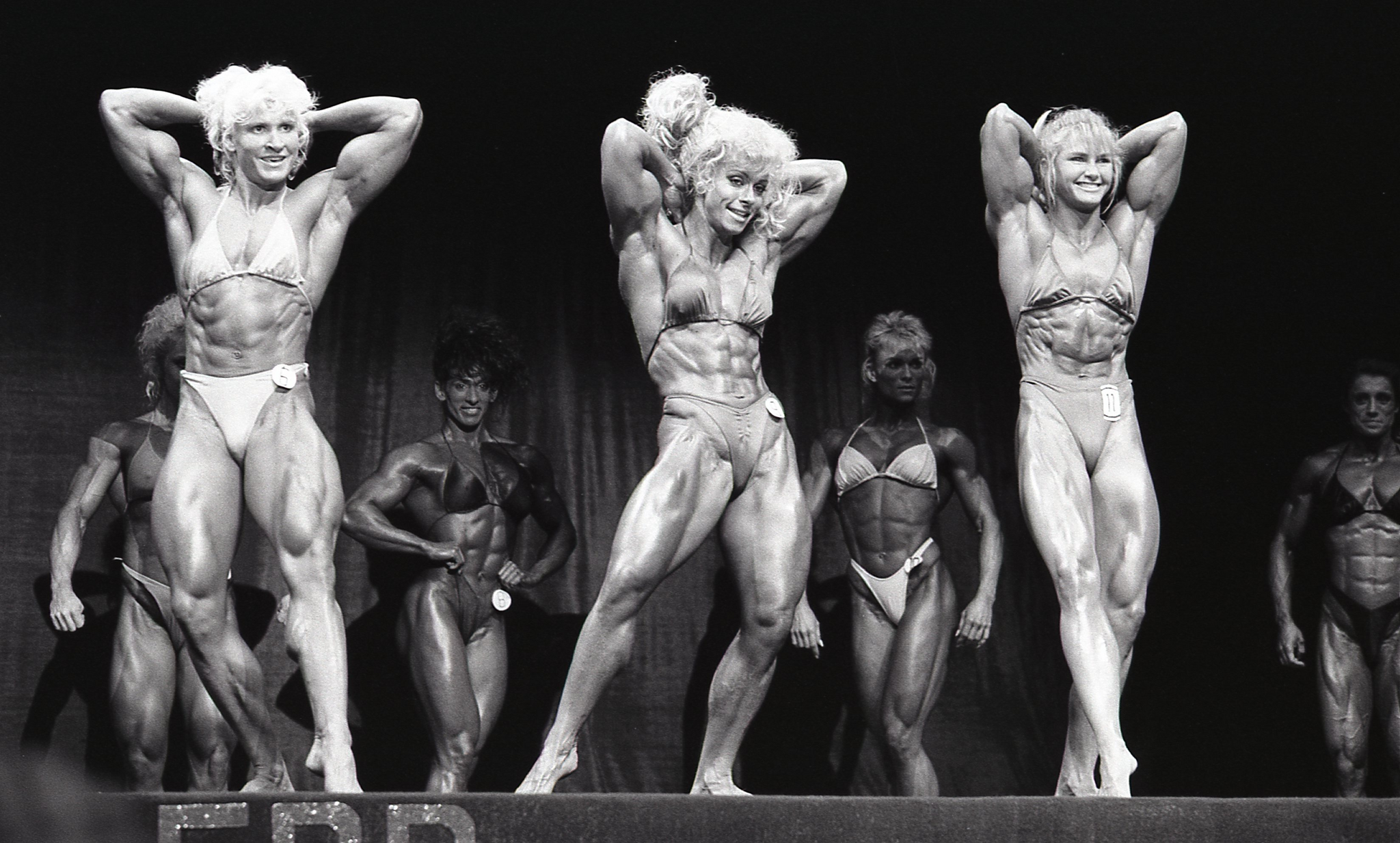 Hanni Van Aken - Bodybuilders, Strong girl, Body-building, The photo, Retro, Girls, 80-е, Swimsuit, Longpost, Hannie Van Aken, 90th