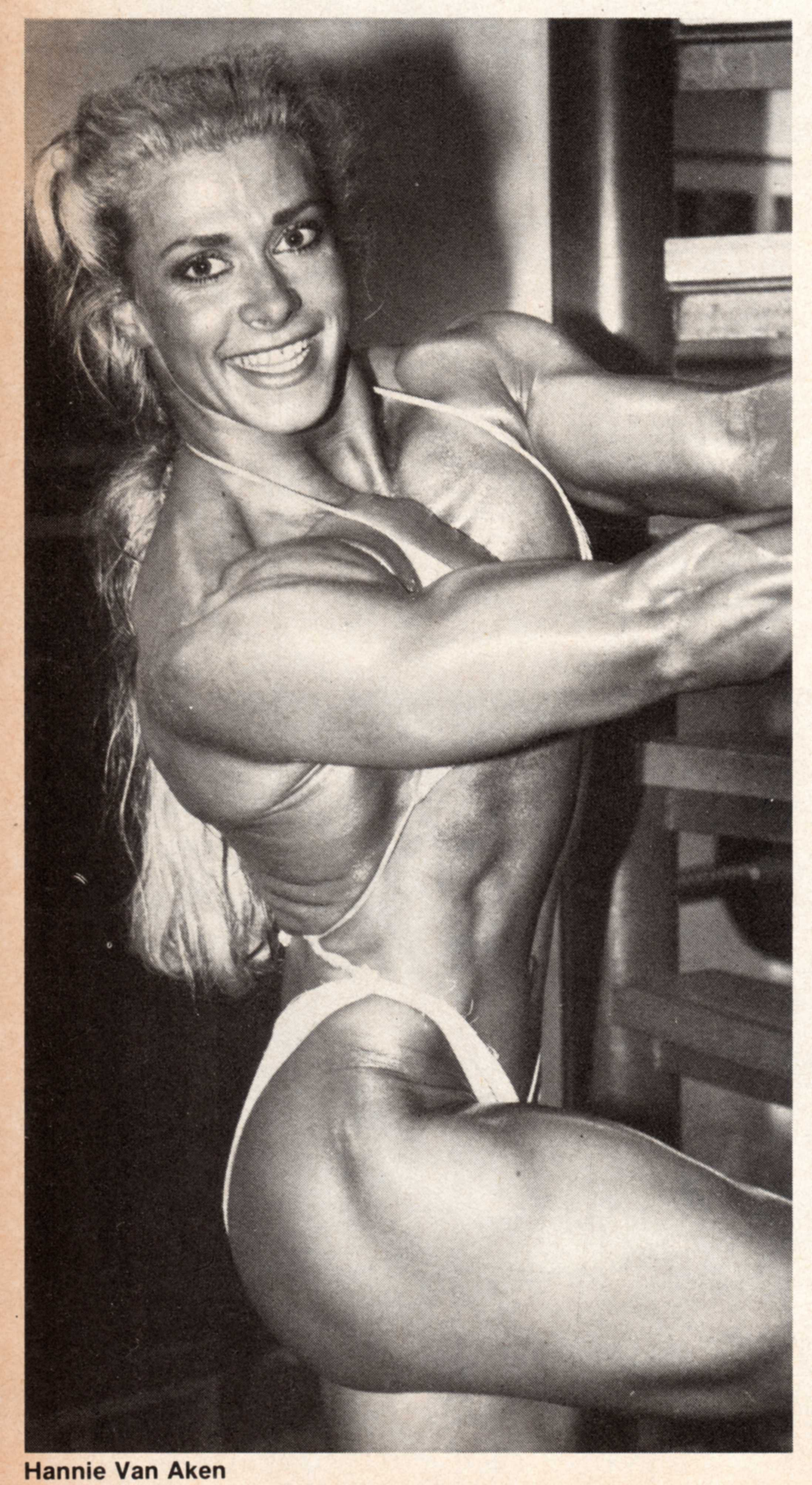 Hanni Van Aken - Bodybuilders, Strong girl, Body-building, The photo, Retro, Girls, 80-е, Swimsuit, Longpost, Hannie Van Aken, 90th