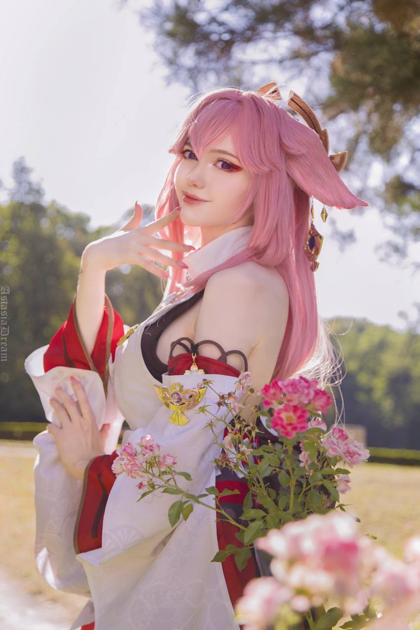 Charming Yae Miko - Genshin impact, Girls, Astasiangel, Cosplay, Games, Yae miko, Longpost