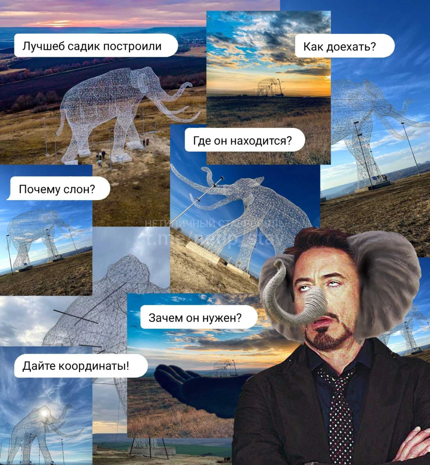 Just an elephant - Stavropol, Art, Art object, Art, buy an elephant, Elephants, Memes, Picture with text