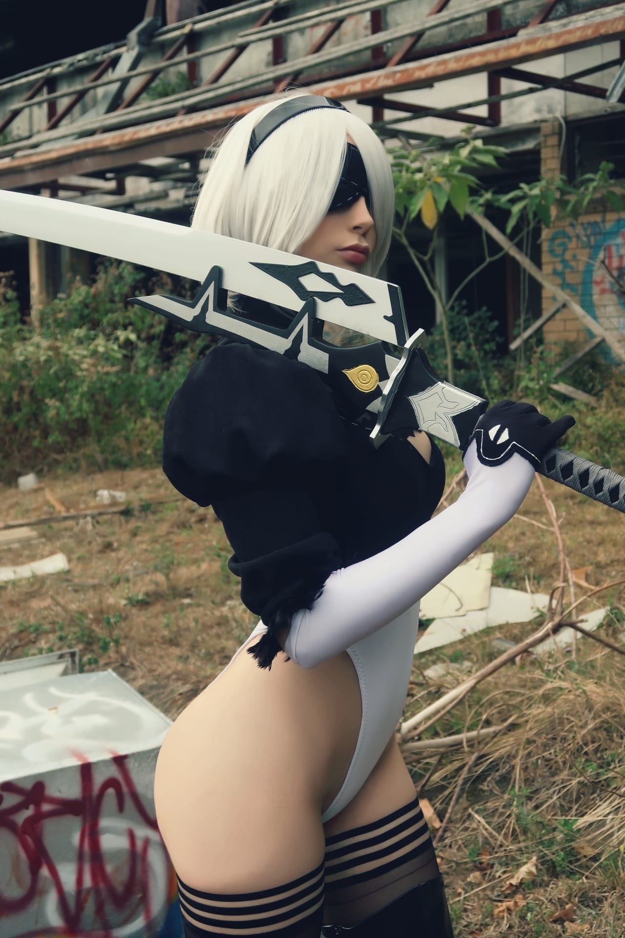 2B (Beke Jacoba) - NSFW, Girls, Erotic, Booty, Stockings, Cosplay, Beke Jacoba, Yorha unit No 2 type B, Longpost, NIER Automata