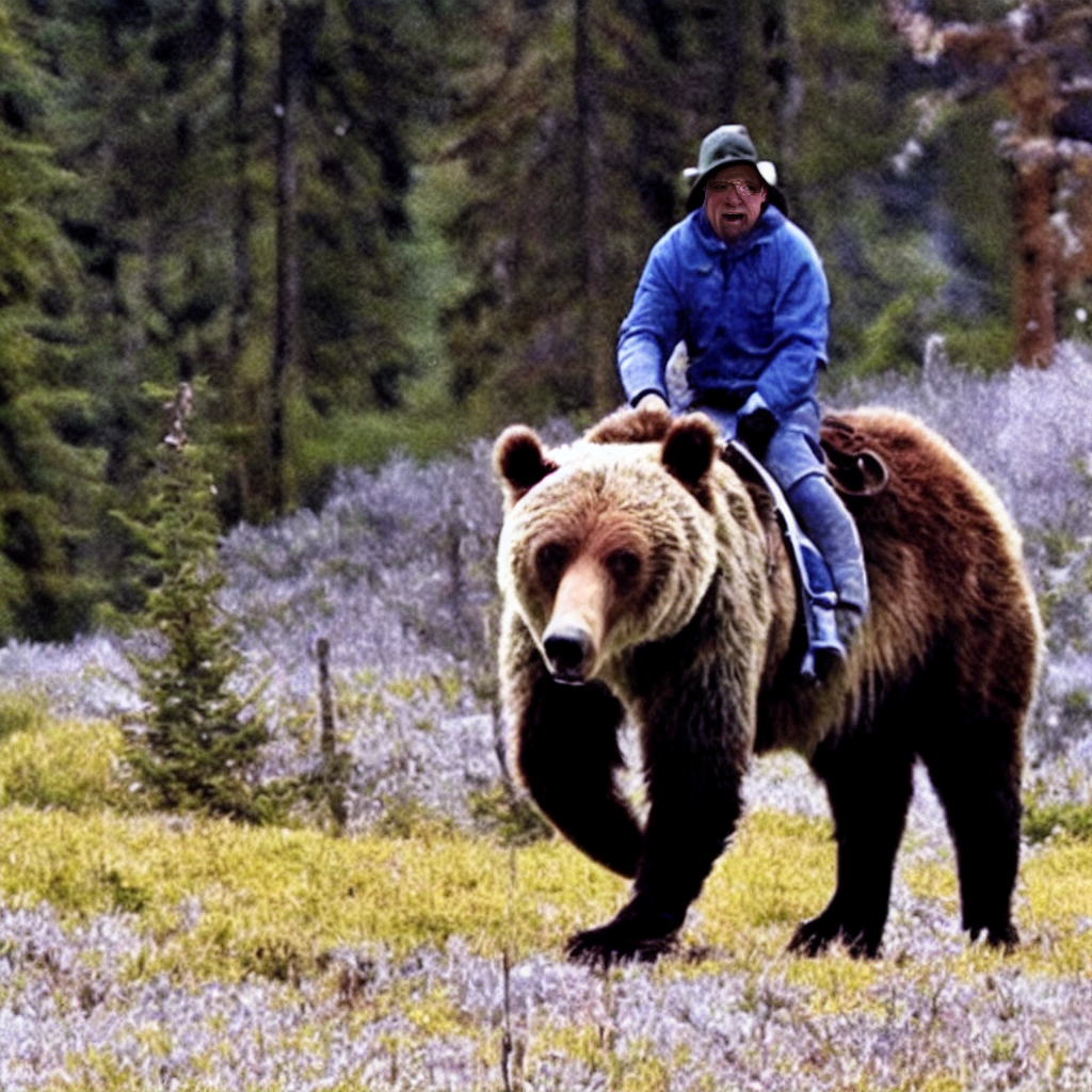 Bear riding, old photo - pikabu.monster