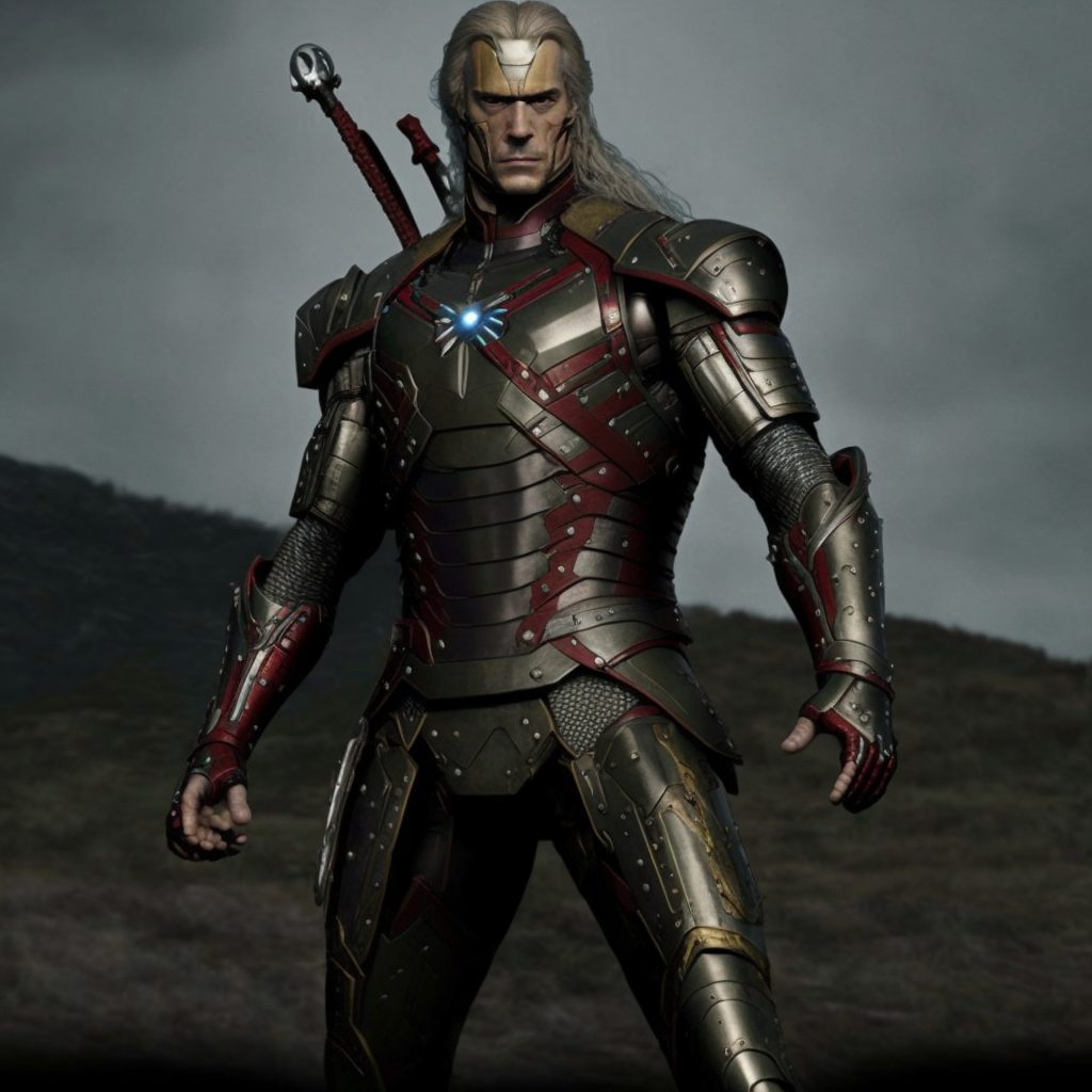 iron witcher - Midjourney, Witcher, iron Man