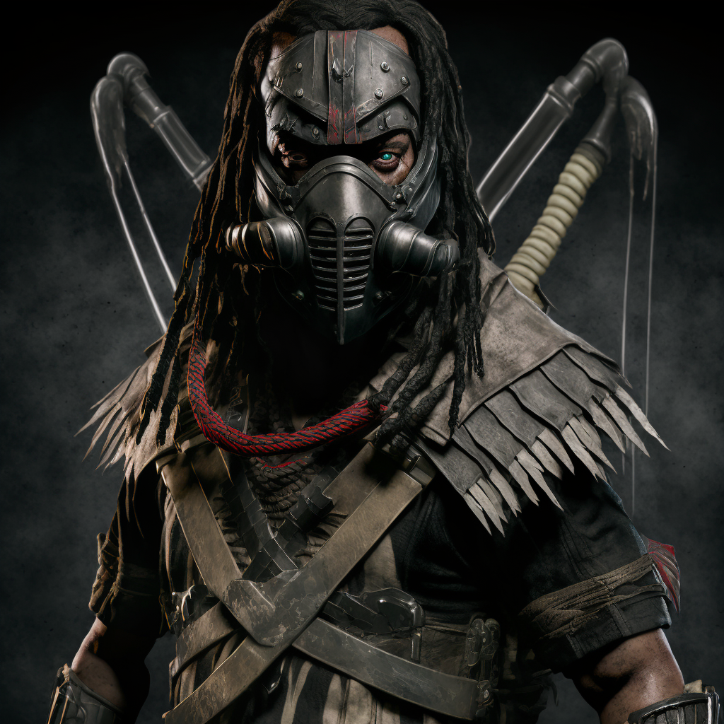 midjourney. Mortal Kombat. Kabal - Midjourney, Нейронные сети, Art, Mortal kombat, Kabal, Characters (edit), Longpost