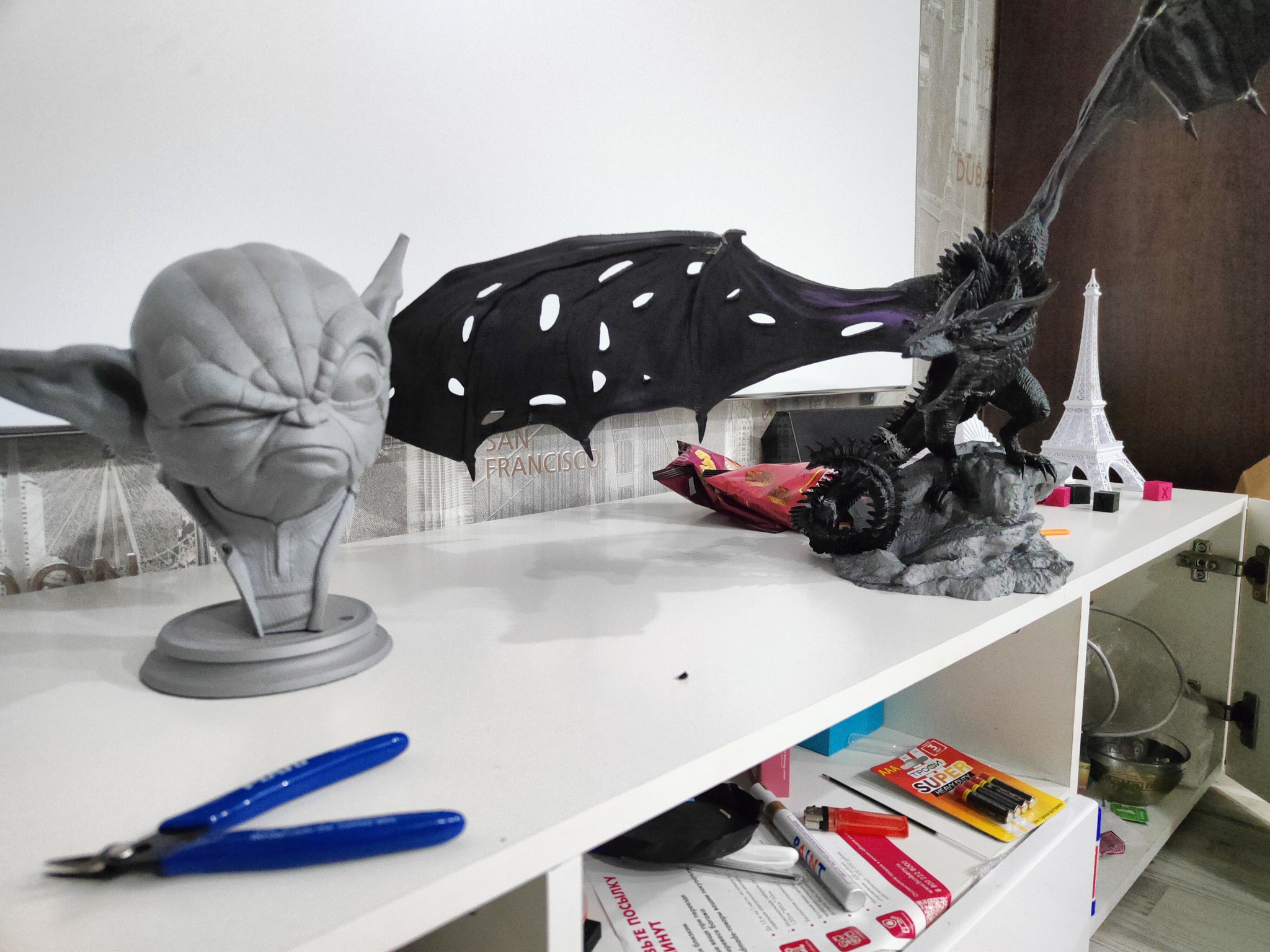 3d printing - My, 3D печать, The Dragon, Longpost, 3D modeling, 3D printer, Figurines, Wyvern