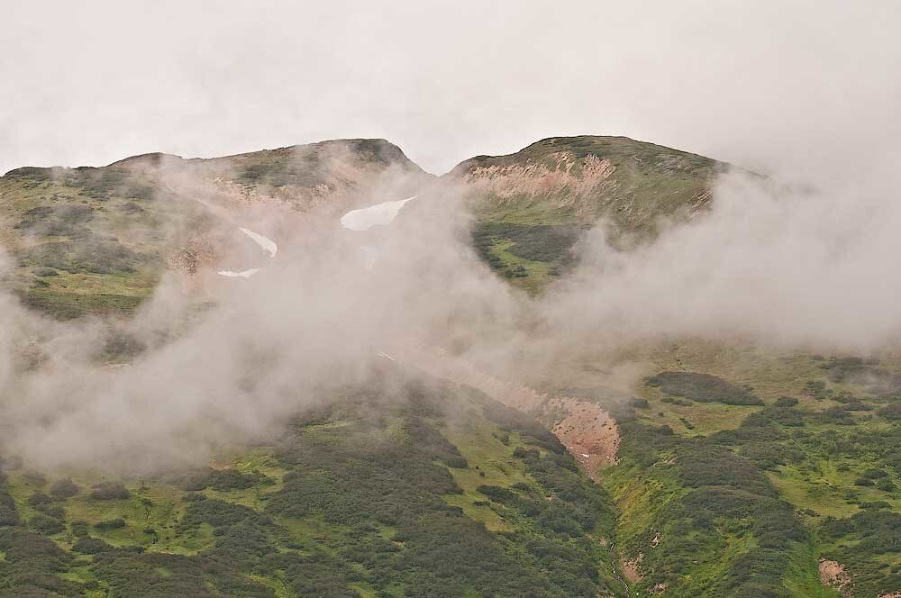 Walk to Vilyuchinsky springs - My, Kamchatka, Vilyuchinsky volcano, The mountains, Waterfall, The rocks, Polar bear, The hot springs, Longpost, The Bears