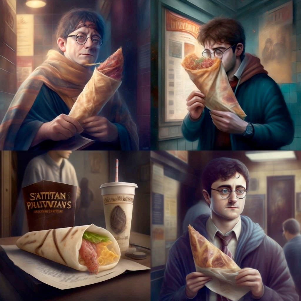 A typical Harry Potter day in Chelyabinsk - My, Harry Potter, Нейронные сети, Midjourney, Mad, Photoshop, Creative, Design, Artificial Intelligence, Digital, Characters (edit), Longpost, Computer graphics