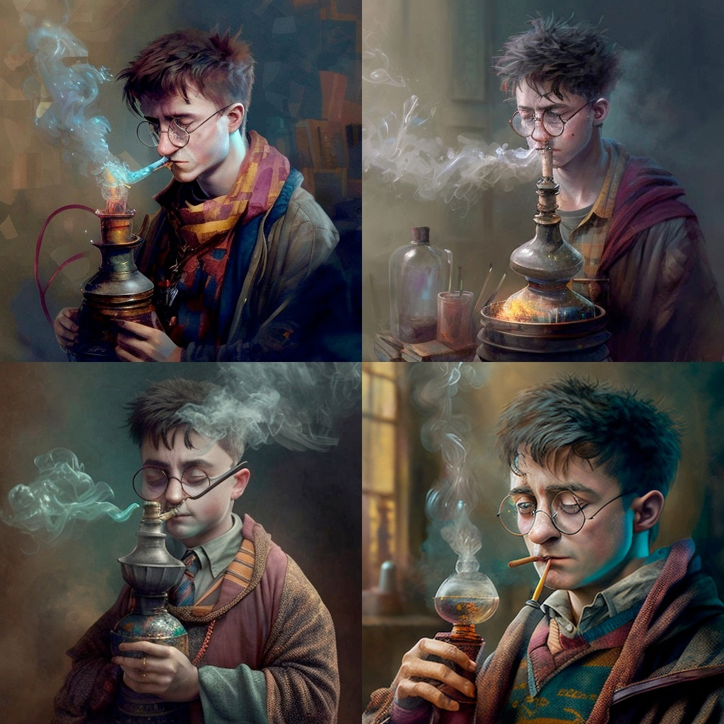 A typical Harry Potter day in Chelyabinsk - My, Harry Potter, Нейронные сети, Midjourney, Mad, Photoshop, Creative, Design, Artificial Intelligence, Digital, Characters (edit), Longpost, Computer graphics