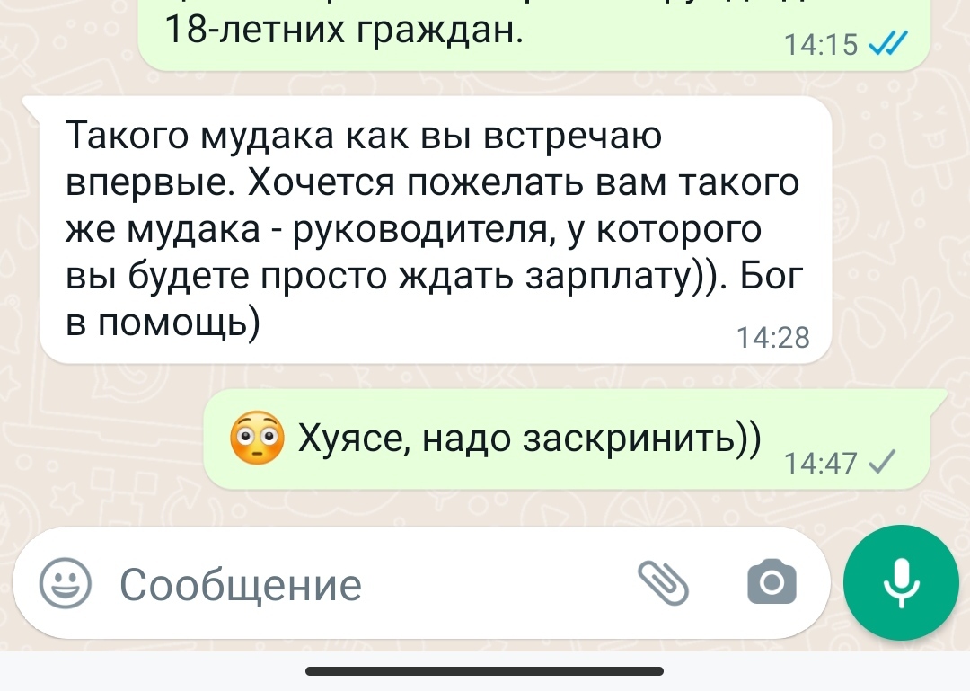 How bad am I - My, Whatsapp, Correspondence, Invitation, HR work, Longpost, Screenshot, Mat, Work