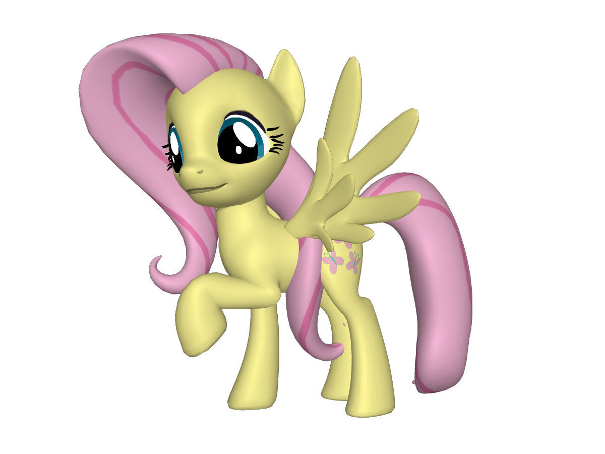 Милая Флатти - Моё, My Little Pony, Fluttershy, SFM, 3D