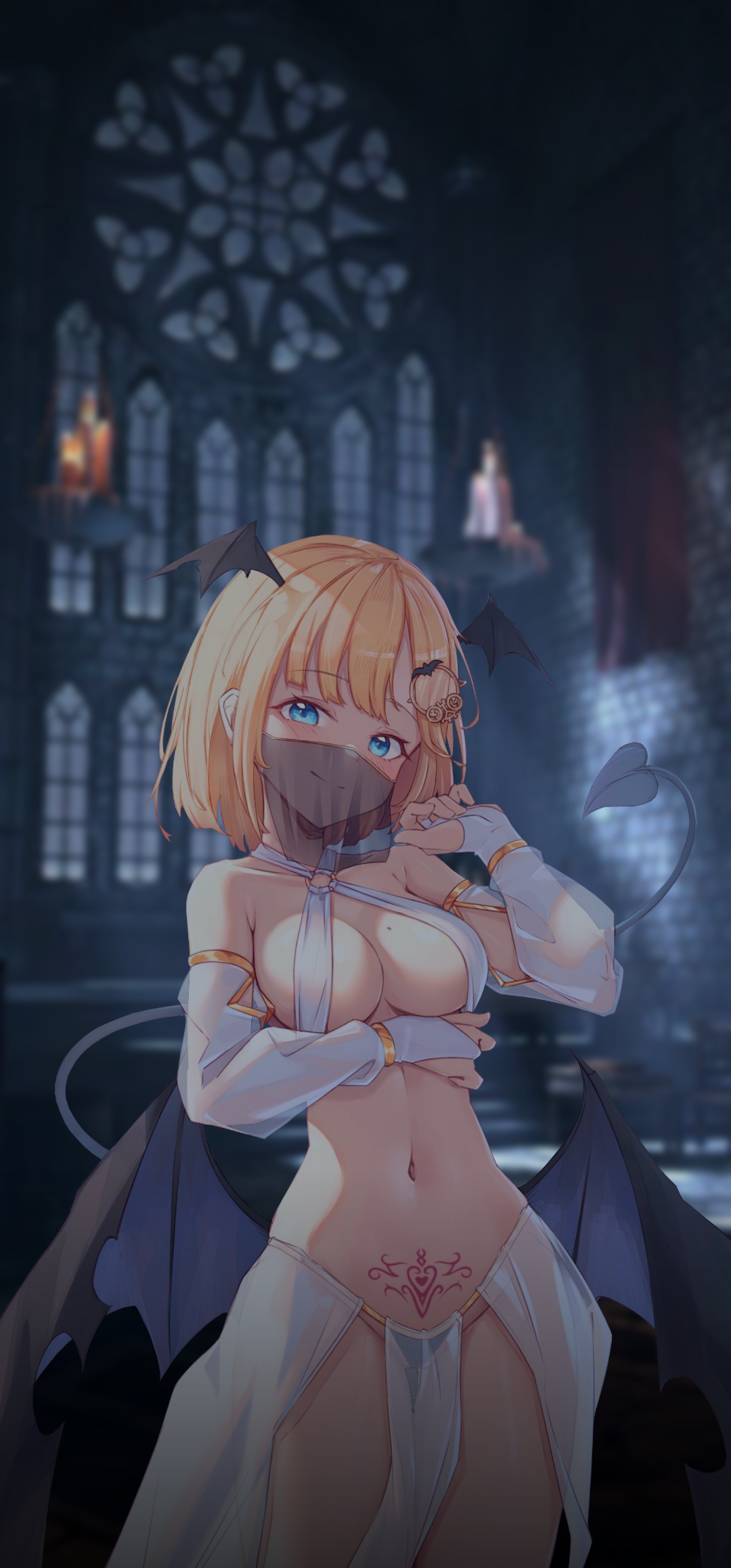 Фон на телефон #51 Watson Amelia - NSFW, Аниме, Anime Art, Арт, Девушки, Watson Amelia, Hololive, Virtual YouTuber, Рисованная эротика, Обои на телефон, Длиннопост, Сиськи