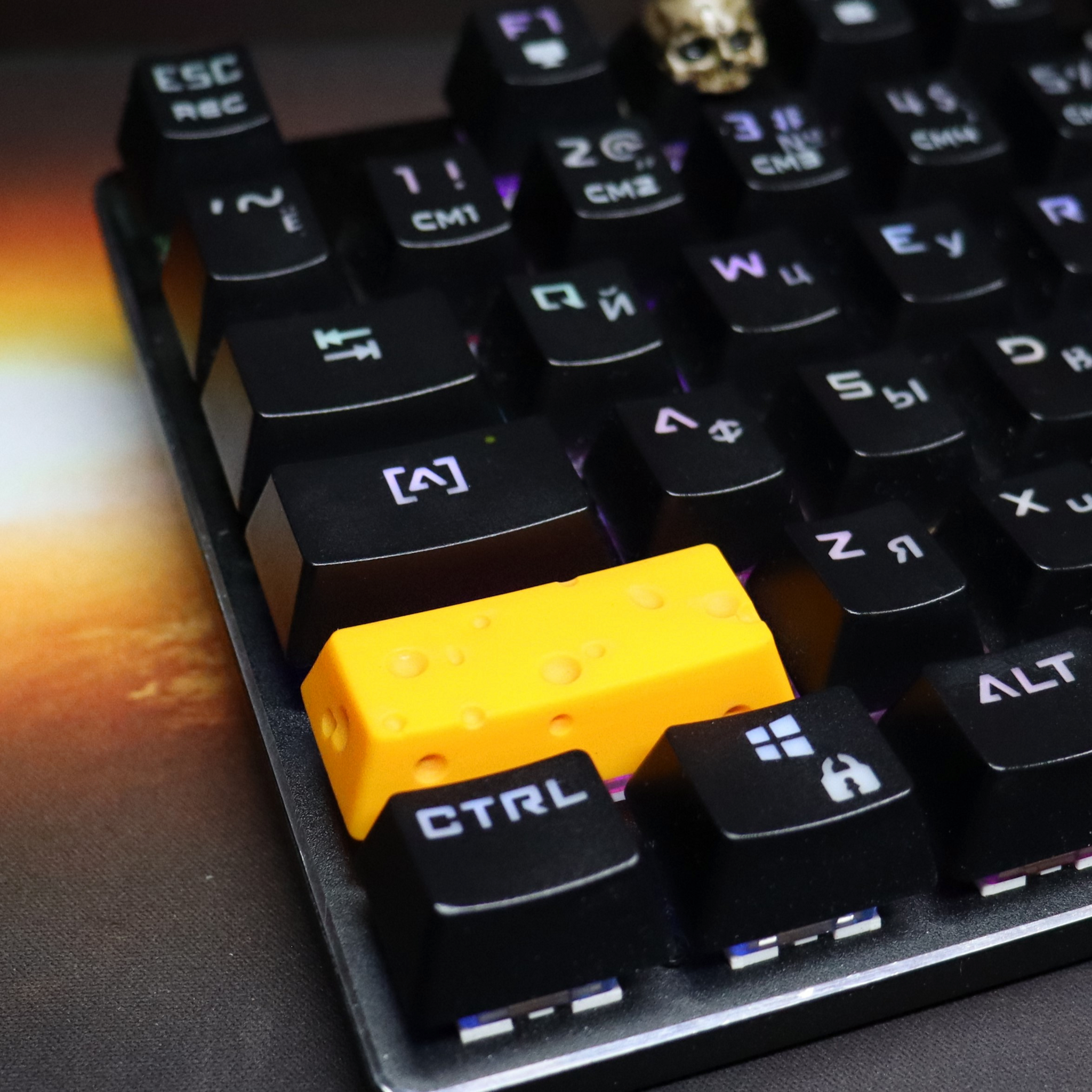 Custom keycaps for mechanical keyboard - My, 3D печать, Photopolymer printing, Keyboard, Keys, 3D modeling, Cheese, Scull, Longpost, Nvidia RTX