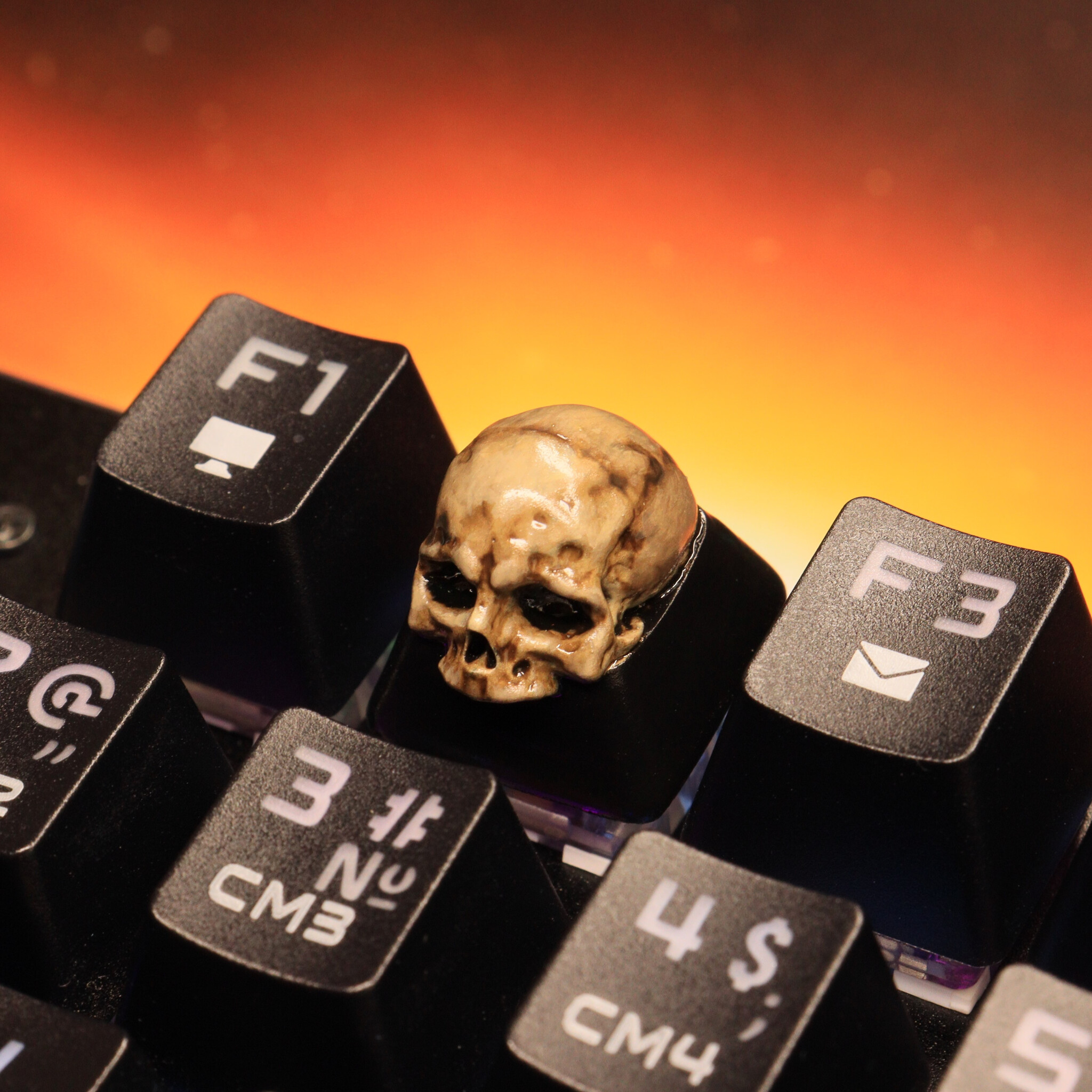 Custom keycaps for mechanical keyboard - My, 3D печать, Photopolymer printing, Keyboard, Keys, 3D modeling, Cheese, Scull, Longpost, Nvidia RTX