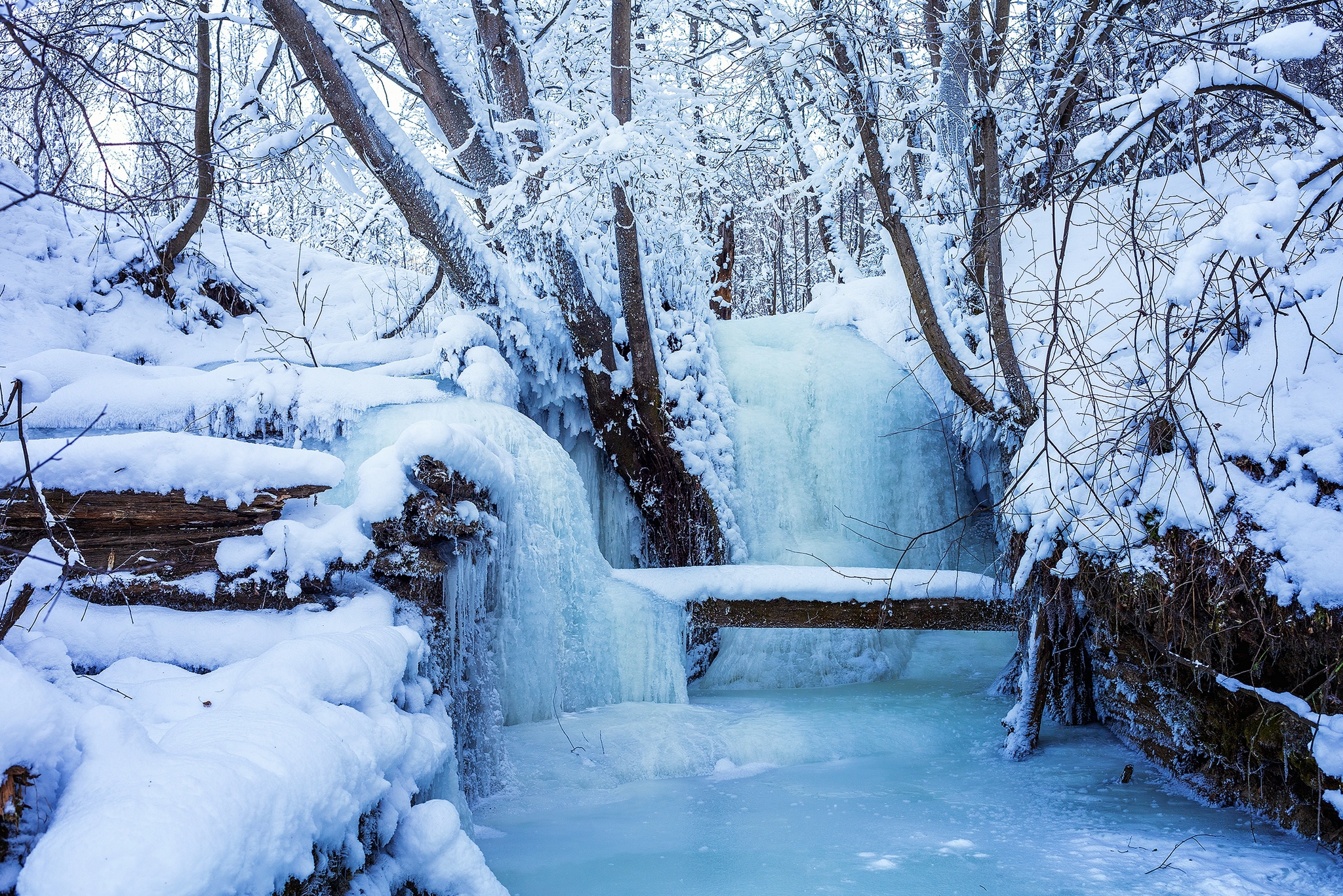 frozen waterfall - My, Waterfall, Tobolsk, The photo, Cold, Longpost