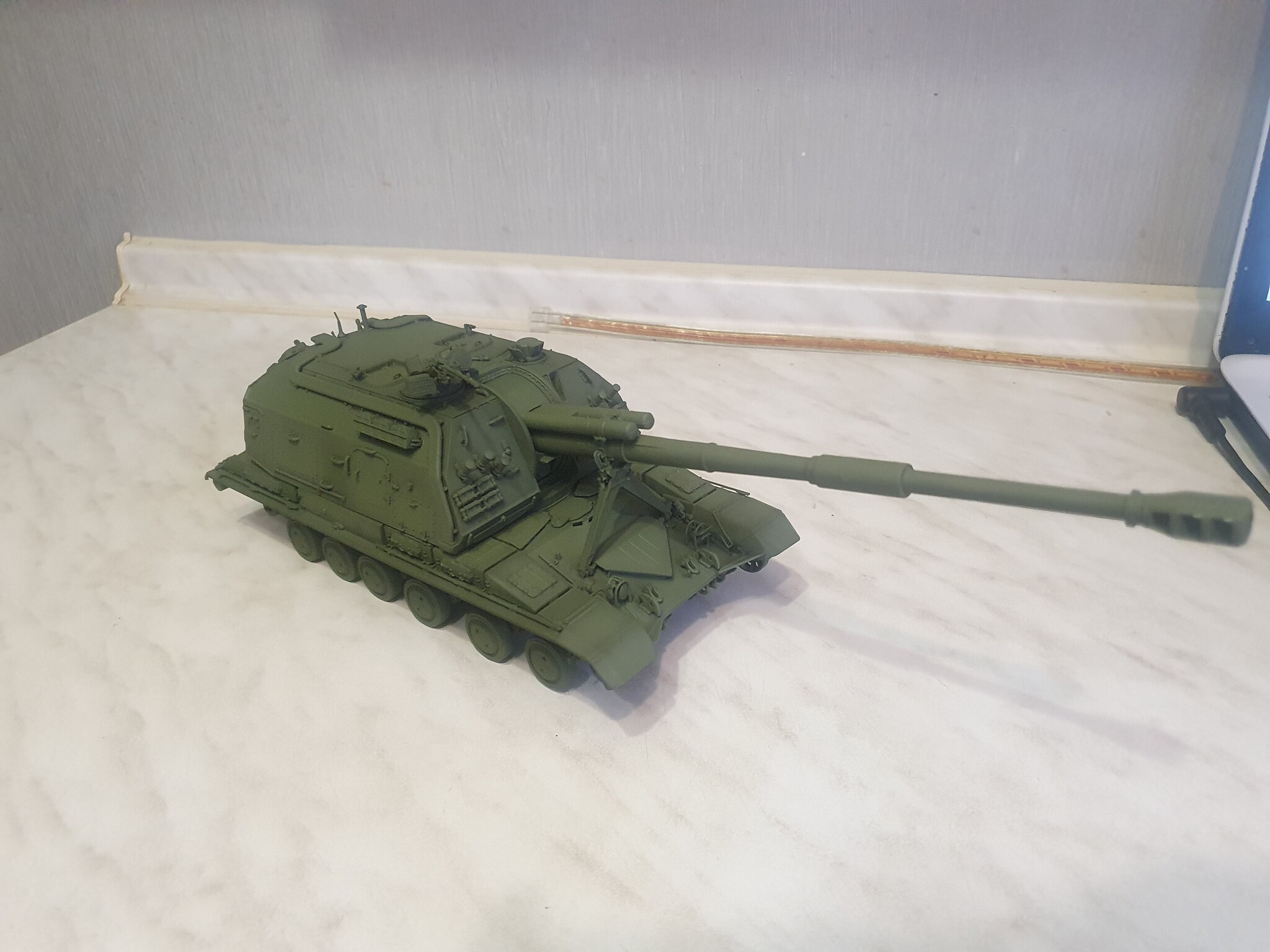 My second model - My, Scale 1:35, Msta-s, Rukozhop, Modeling, Airbrush, Longpost