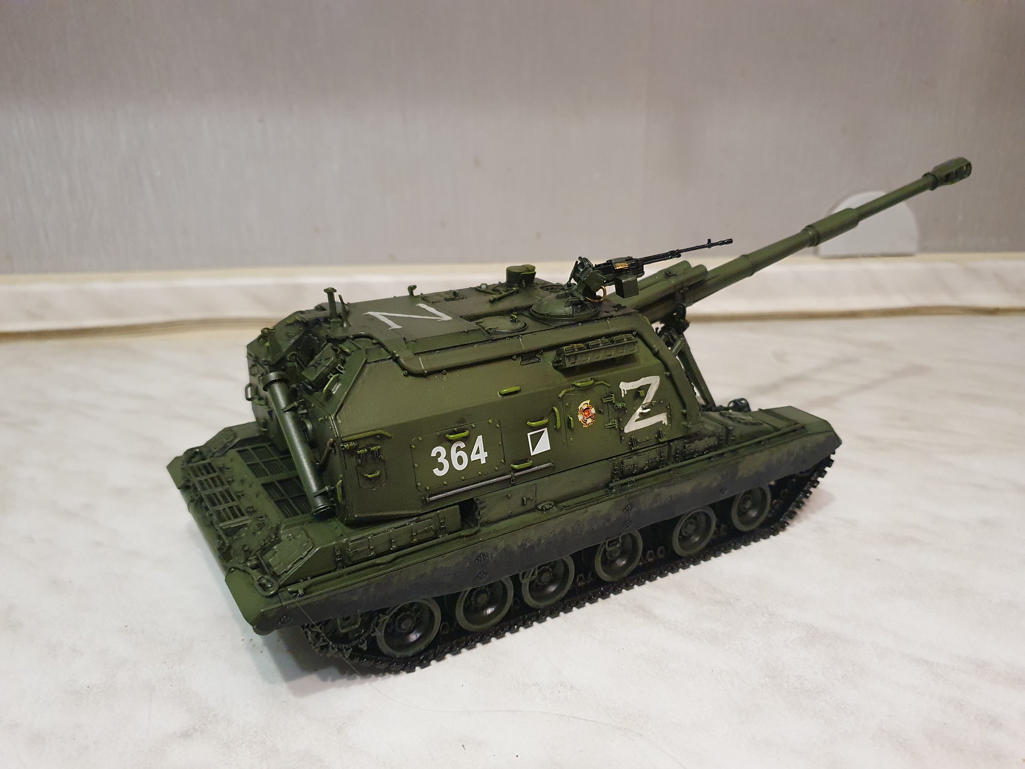 My second model - My, Scale 1:35, Msta-s, Rukozhop, Modeling, Airbrush, Longpost