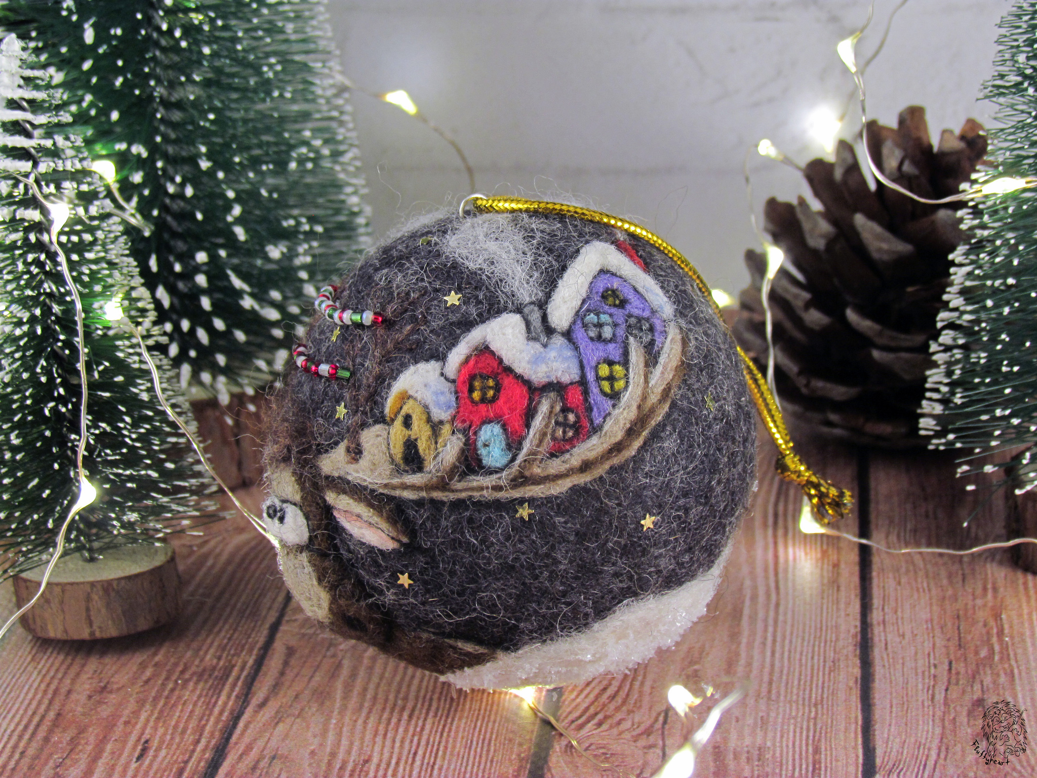 Christmas balls made of wool - My, Needlework without process, Handmade, Longpost, Christmas decorations