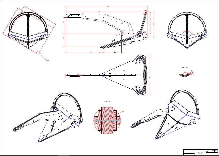 Completed order: Anchor - My, 3D, Sapr, 3D modeling, Drawing, Laser cutting, Metal bending, Anchor