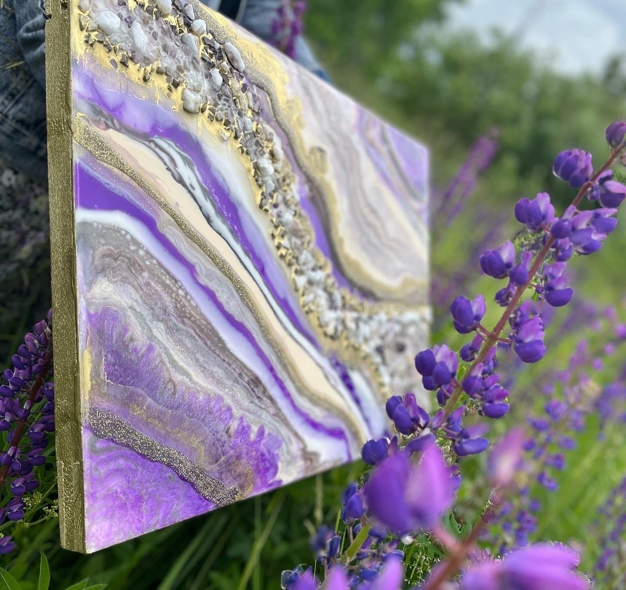 Epoxy resin painting - My, Art, Painting, Painting, Artist, Acrylic, Epoxy resin, Summer, Flowers, Studio