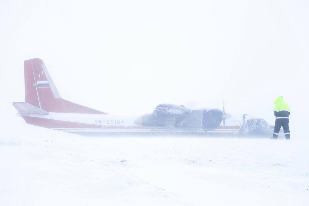 Norilsk Airport (Alykel) - Norilsk, The airport, Alykel, Winter, Helicopter, Airplane