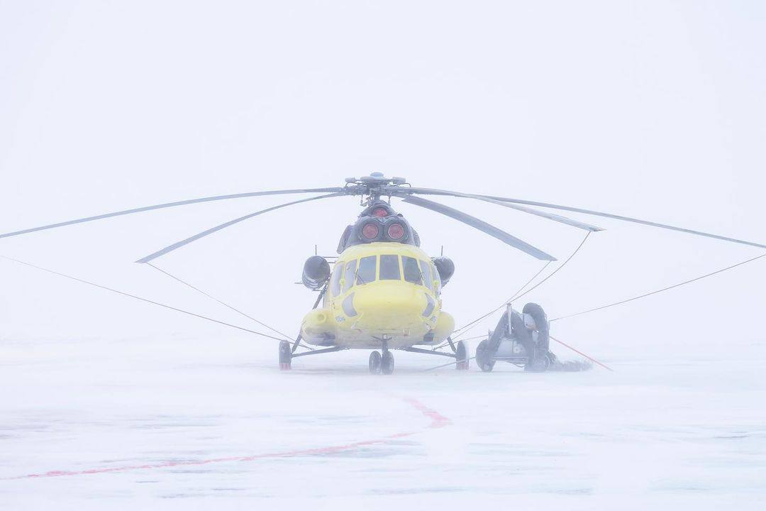 Norilsk Airport (Alykel) - Norilsk, The airport, Alykel, Winter, Helicopter, Airplane