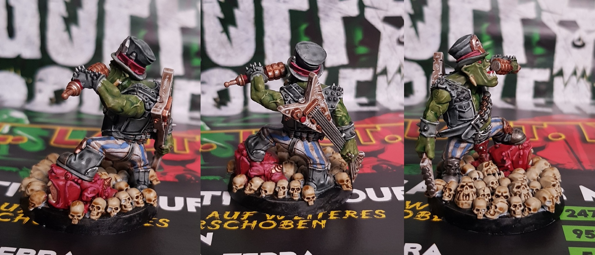 Duck, teeth, rock and roll! - My, Warhammer 40k, Orcs, Painting miniatures