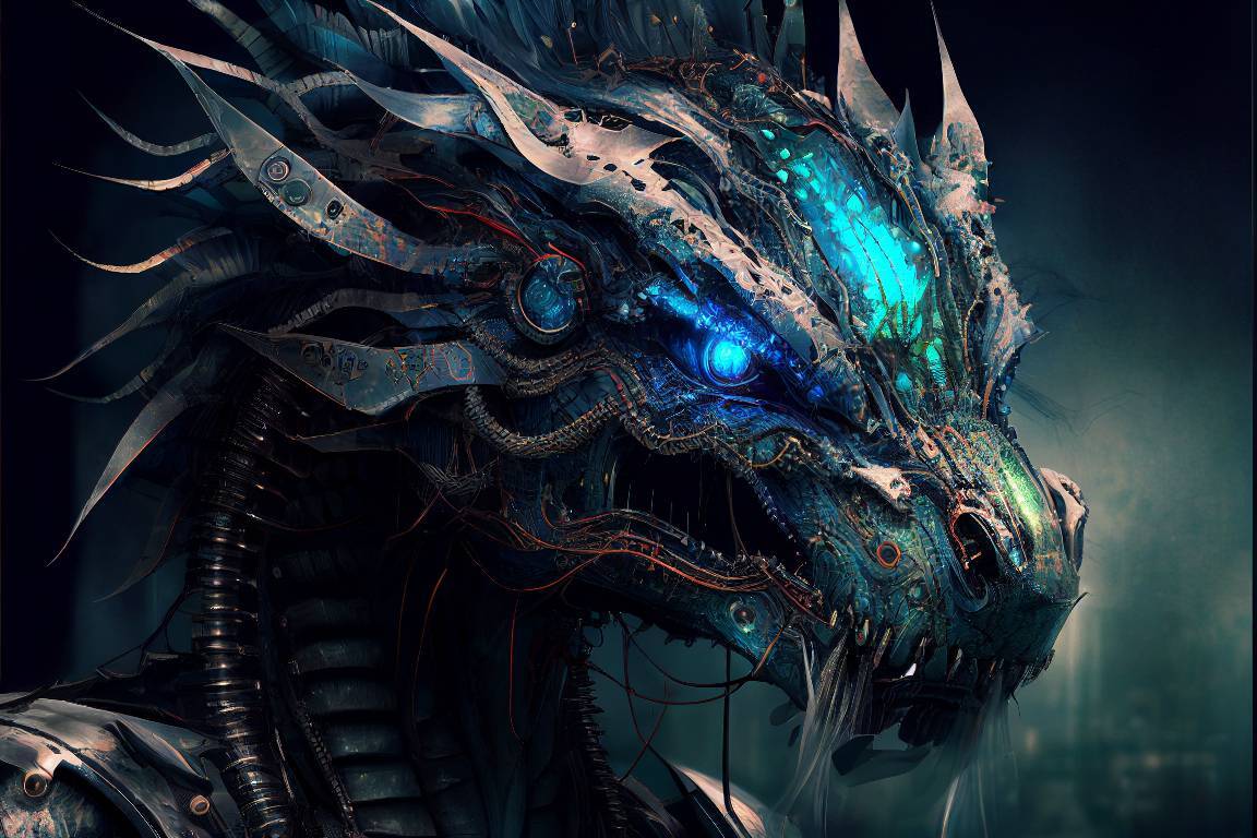 Dragons from the neural network - The Dragon, 2D, Mythical creatures, Art, Fantasy, Midjourney, Monster, Monster