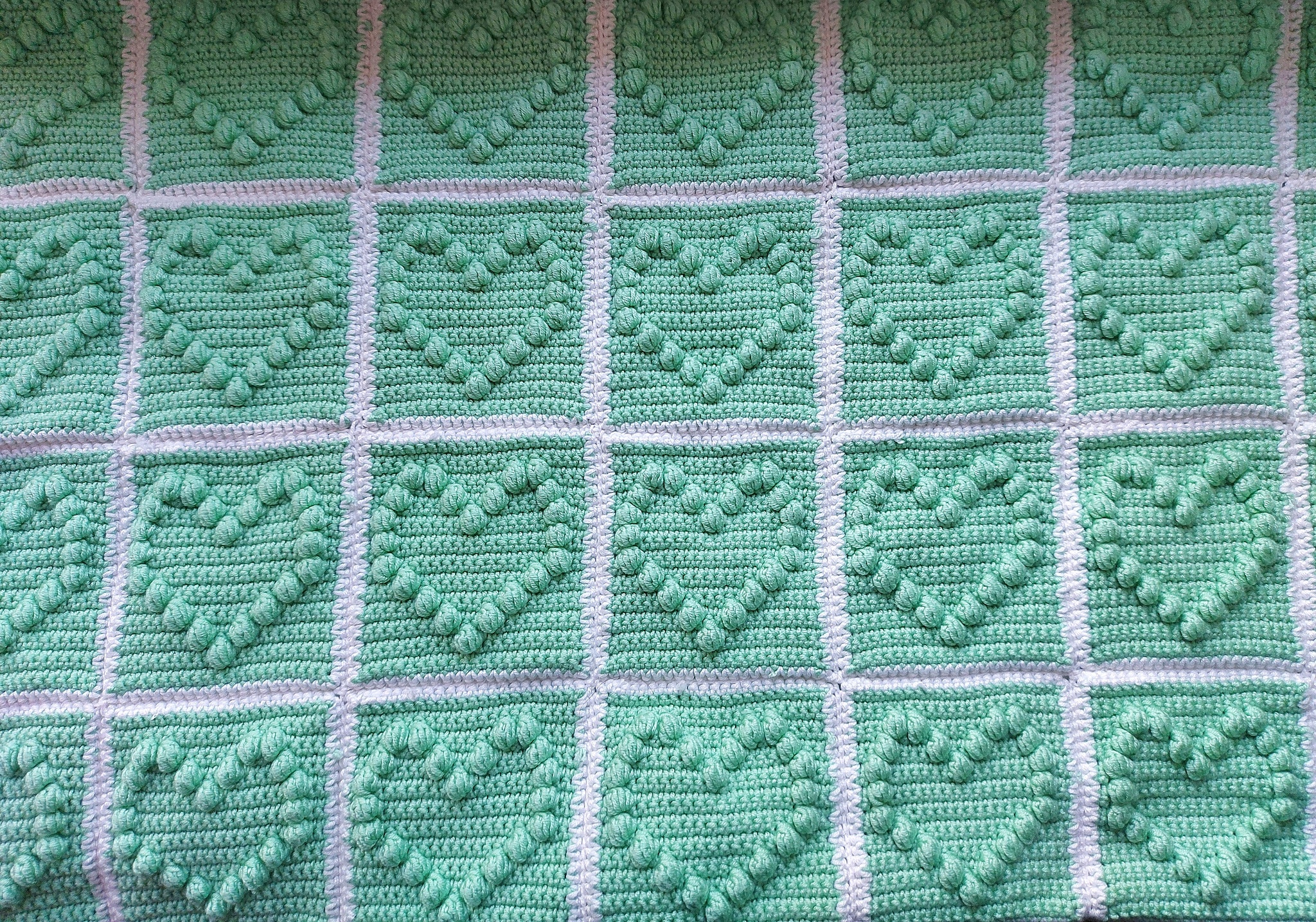 mint tenderness - My, Knitting, Crochet, Plaid, Amigurumi, Needlework without process