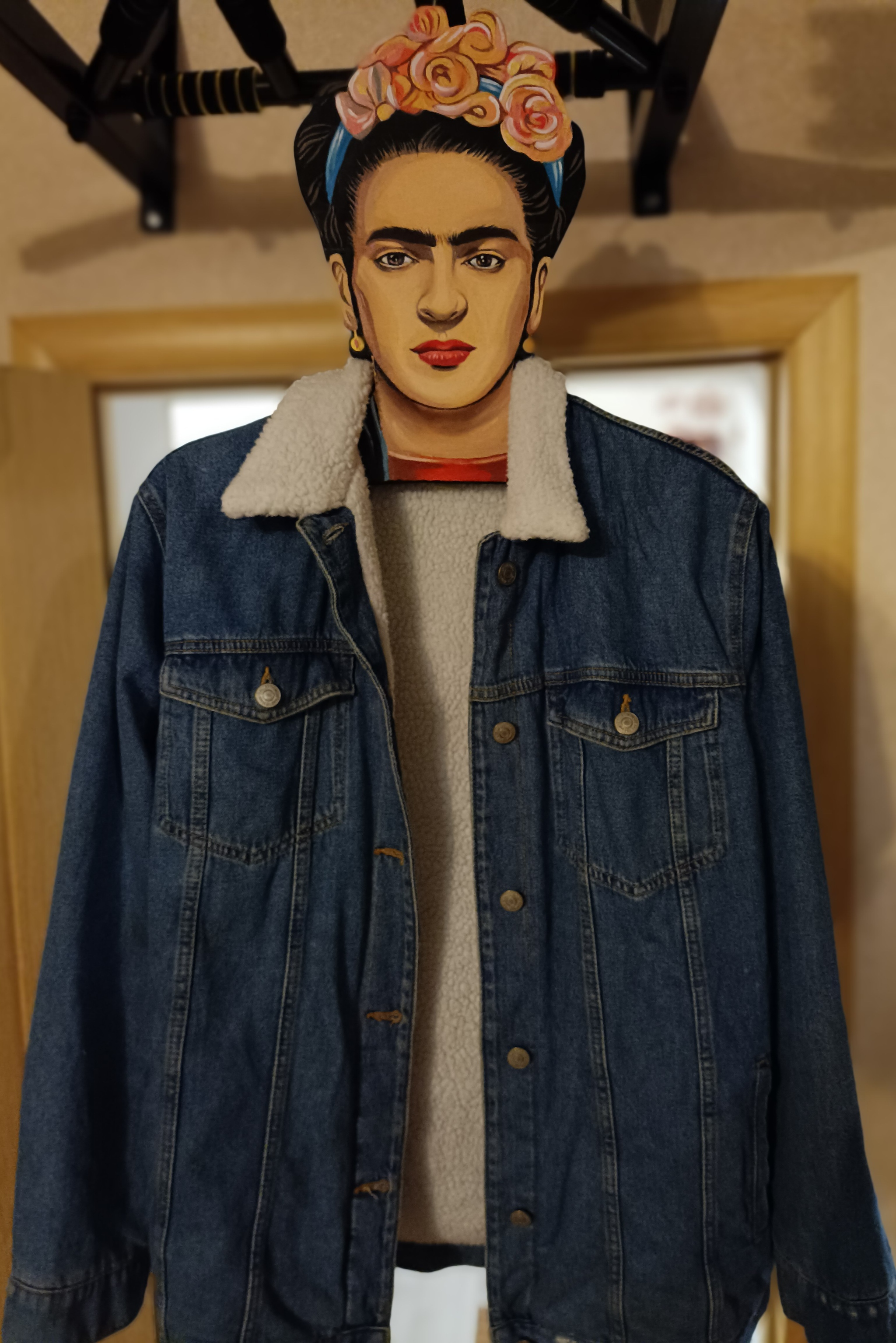 Coat hanger Frida Kahlo - My, Hanger, Frida Kahlo, Handmade, Painting on wood, Longpost