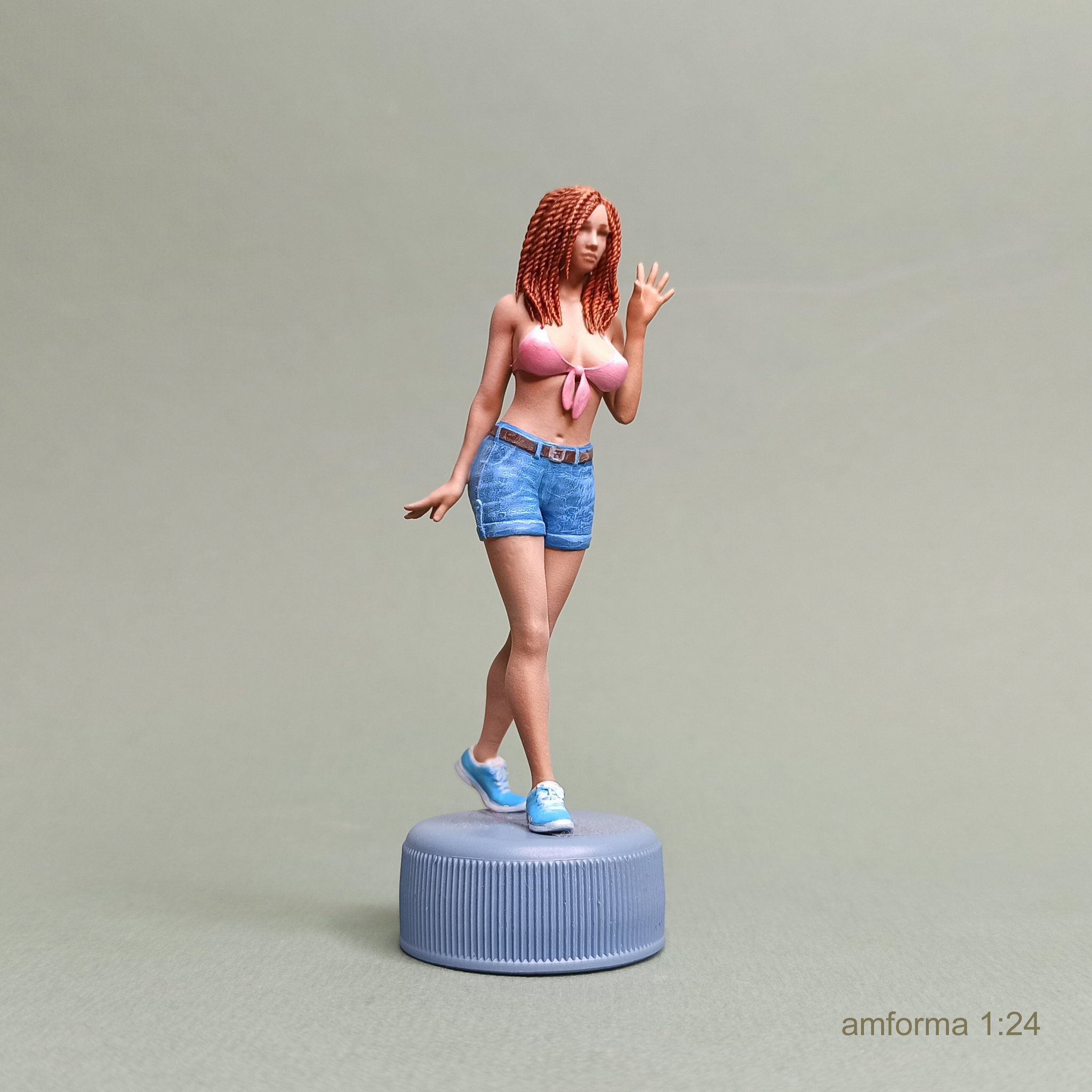 Salut - My, Scale model, 3D печать, Stand modeling, Miniature, Figurines, Painting miniatures, Collecting, 3D, 3D modeling, Collection, Dreadlocks, Girls, 1:24, Scale, Longpost, Needlework without process