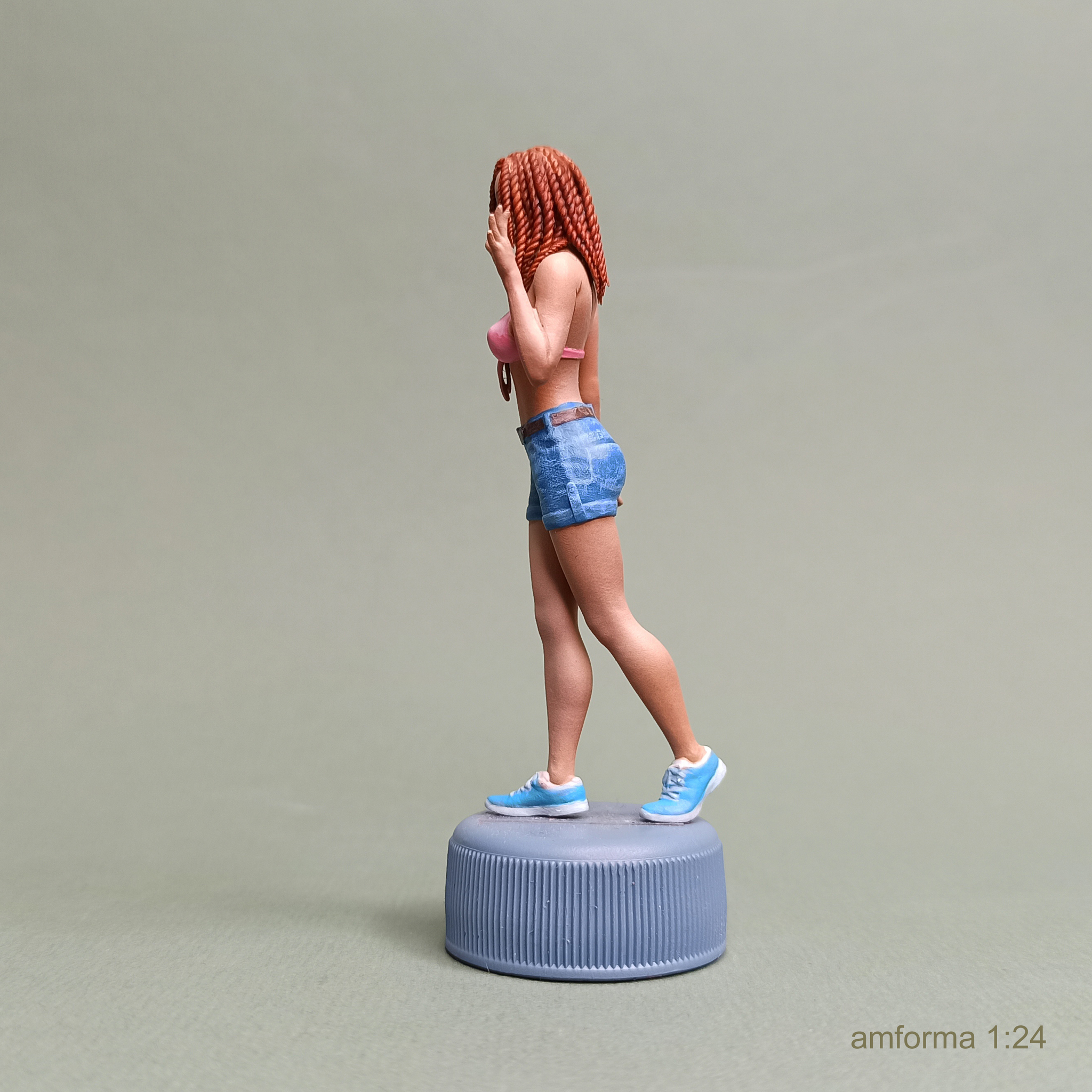 Salut - My, Scale model, 3D печать, Stand modeling, Miniature, Figurines, Painting miniatures, Collecting, 3D, 3D modeling, Collection, Dreadlocks, Girls, 1:24, Scale, Longpost, Needlework without process