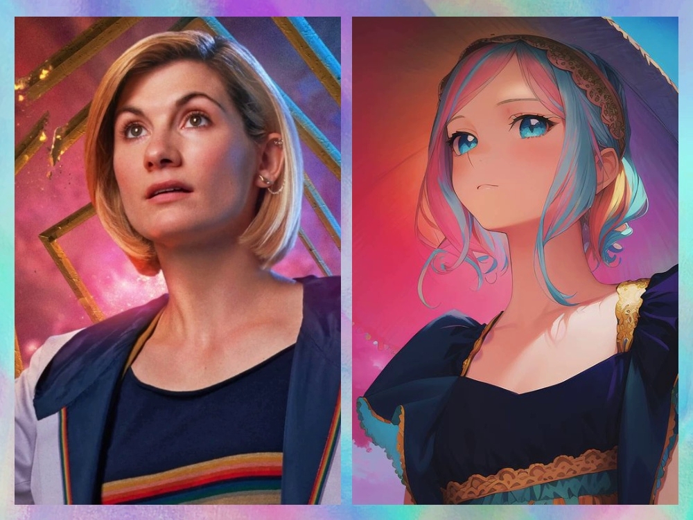 if doctor who was anime ai - Art, Нейронные сети, Artificial Intelligence, Girls, 2D, Fantasy, Doctor Who, Longpost, Neural network Different Dimension Me