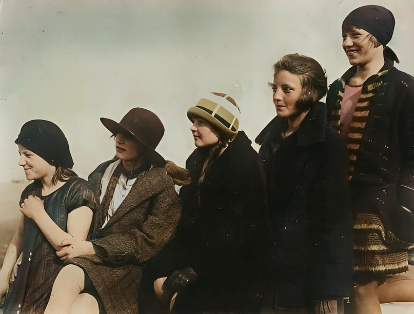 Girls of the 30s: how they looked and dressed - My, Old photo, Colorization, the USSR, Story, 1930s, Girls, Women, Longpost