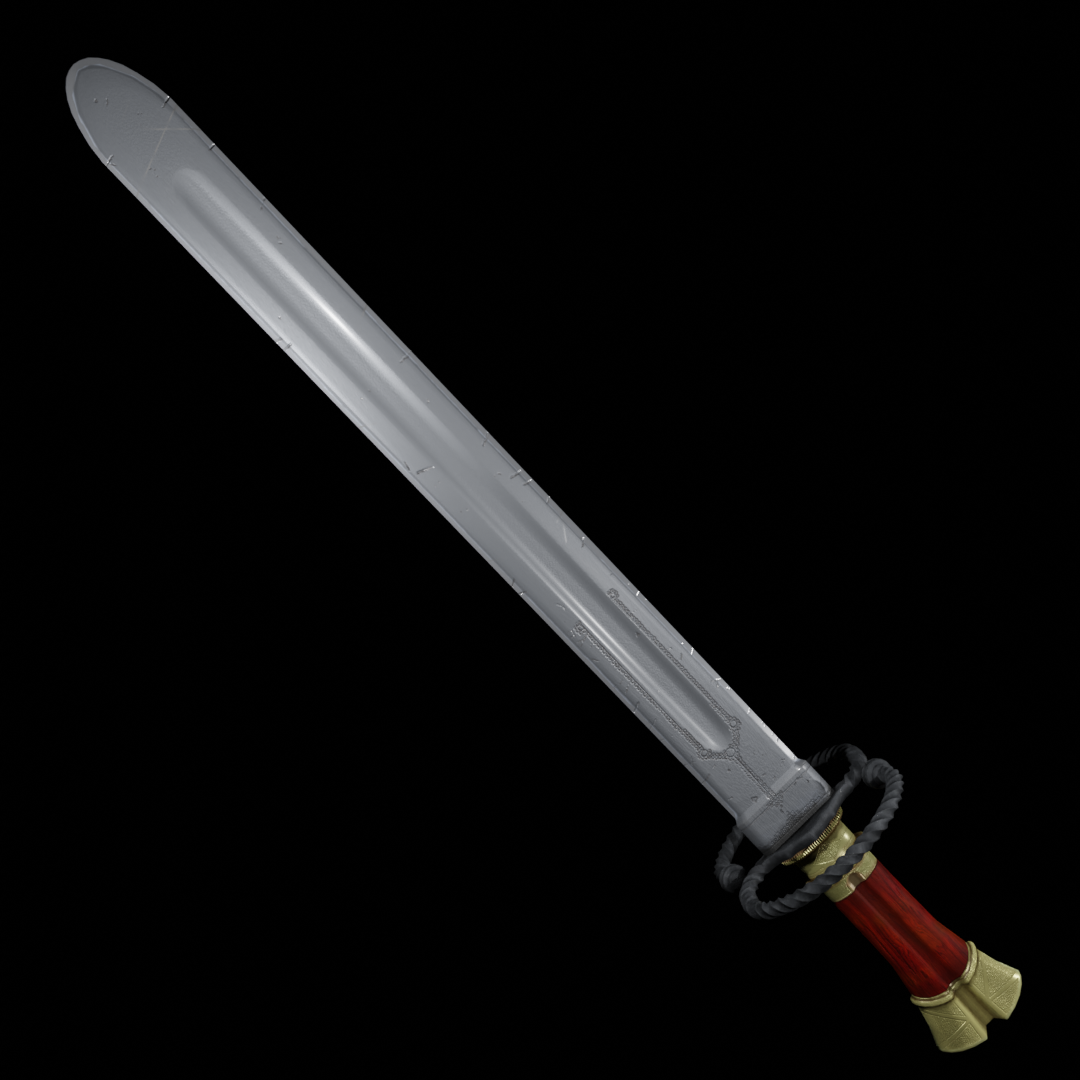 Katzbalger - My, Katzbalger, Blender, 3D modeling, Sword, Longpost