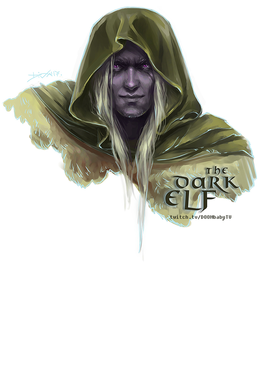 Drizzt Do'Urden - My, Dark Elf, Drizzt do Urden, Gwenvivar, Robert Salvatore, Drawing, Longpost