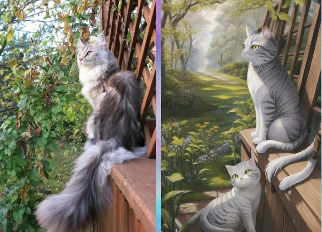 How did the neural network see our cats - My, cat, Нейронные сети, Anime, Longpost