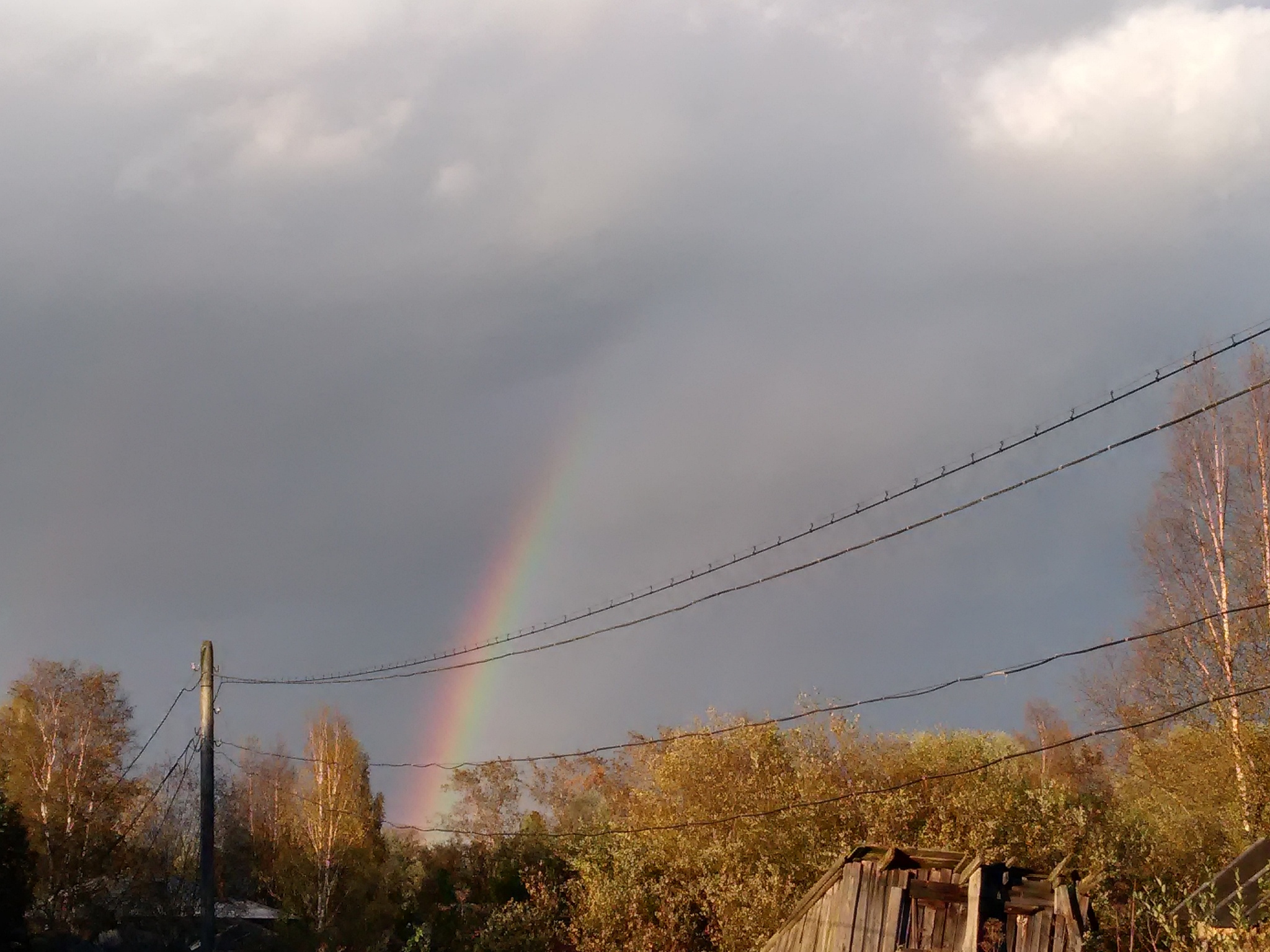 Comrade Rainbow in the collection - My, Rainbow, Thunderstorm, The photo