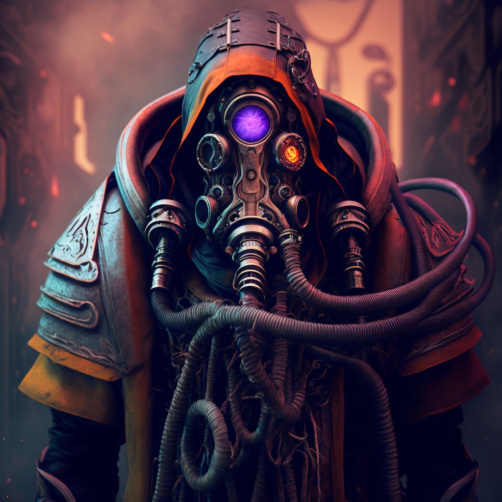 a portrat of the Omnissiah, adeptus mechanicus, Stable Diffusion