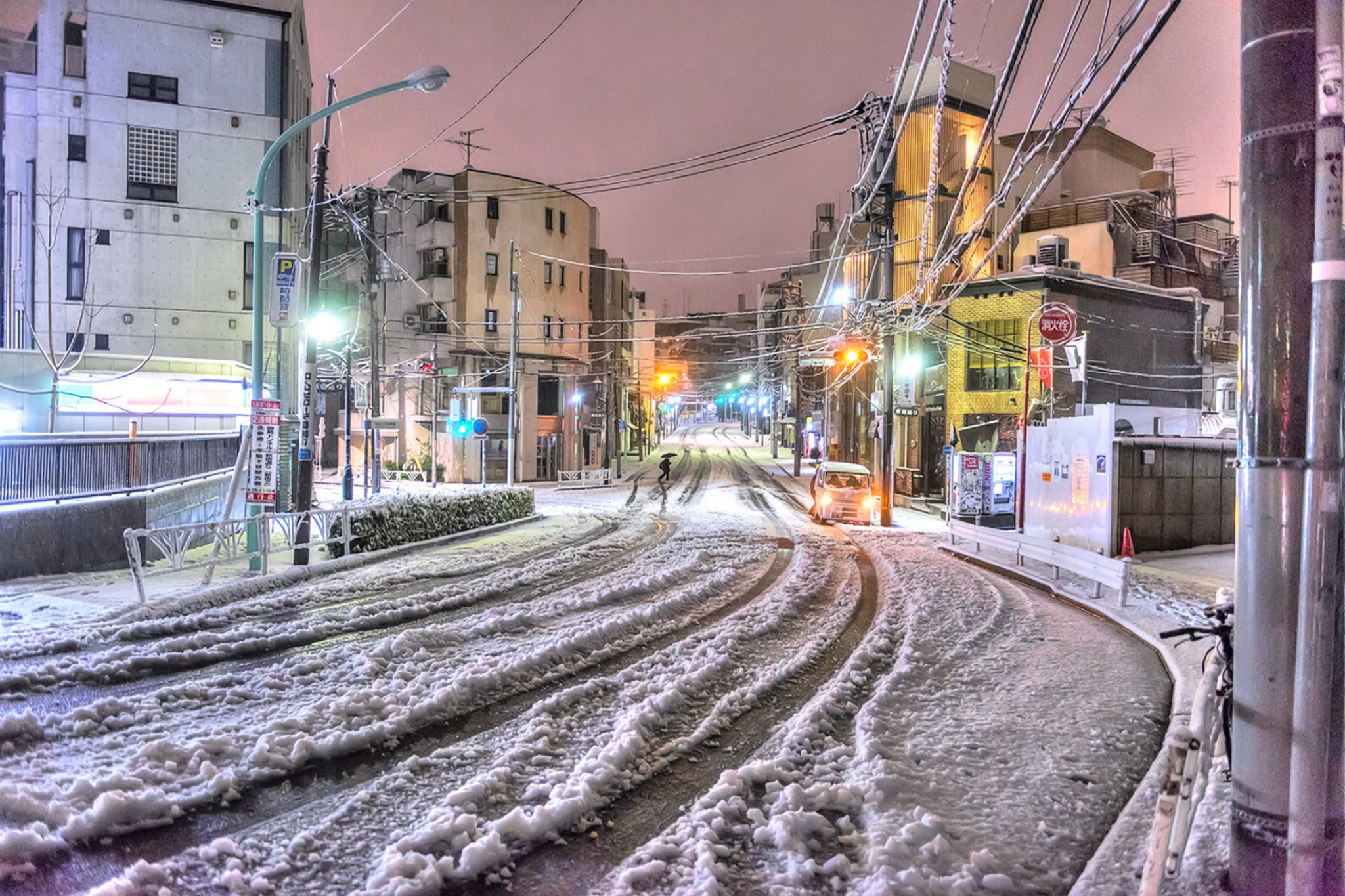 Tokyo in winter - Japan, Tokyo, The photo, Winter, Snow, Longpost