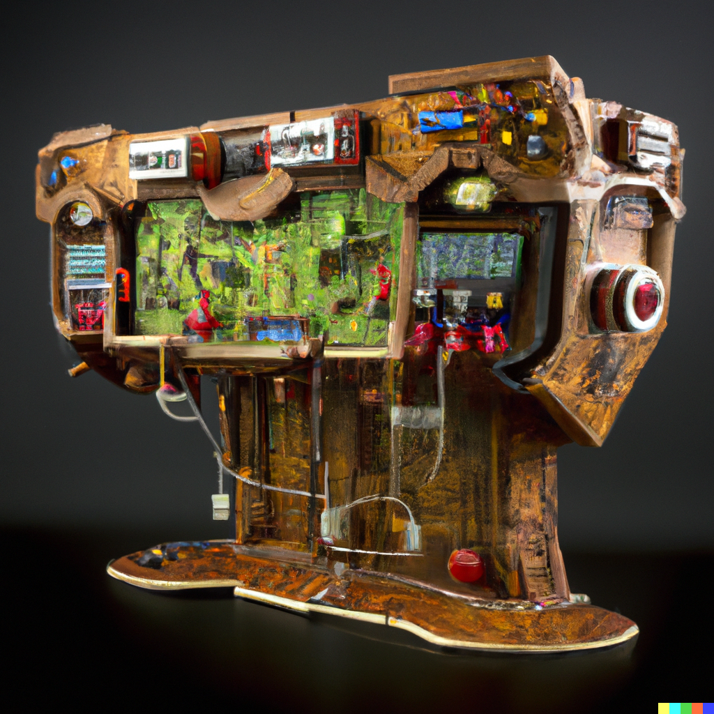 What game consoles from famous artists might look like (Jacek Yerka, Part 2) - My, Digital drawing, Games, Consoles, Artist, Painting, Modern Art, Нейронные сети, Longpost