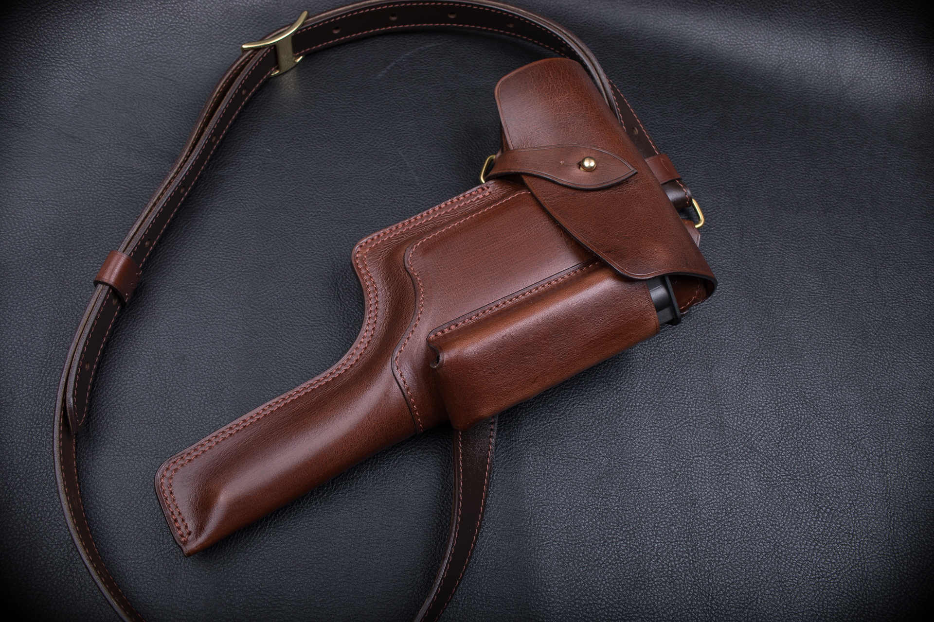 Post 9710664 - My, Leather products, Natural leather, With your own hands, Holster, Mauser, Mauser K-96, Male, Leather, Accessories, Longpost