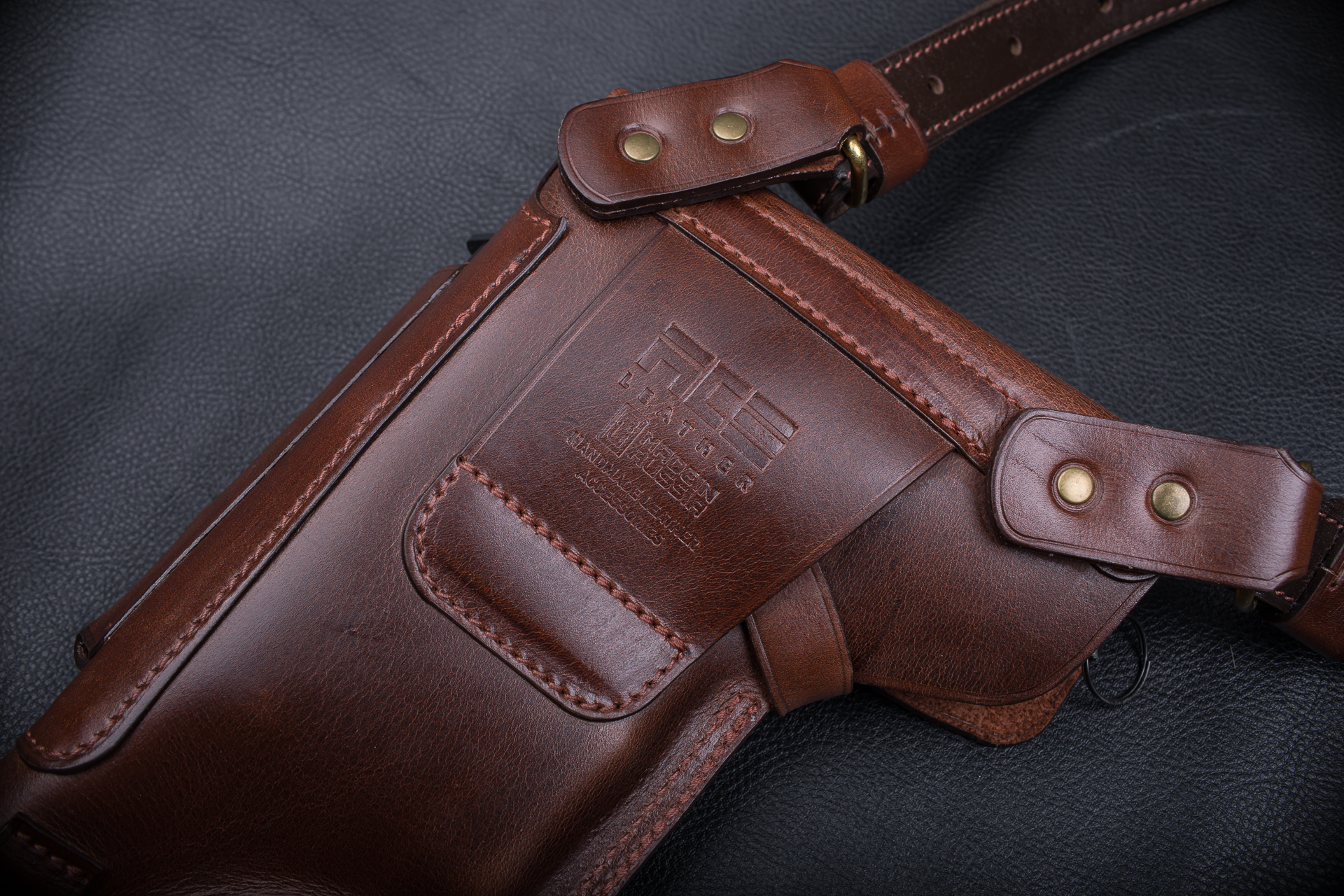 Post 9710664 - My, Leather products, Natural leather, With your own hands, Holster, Mauser, Mauser K-96, Male, Leather, Accessories, Longpost