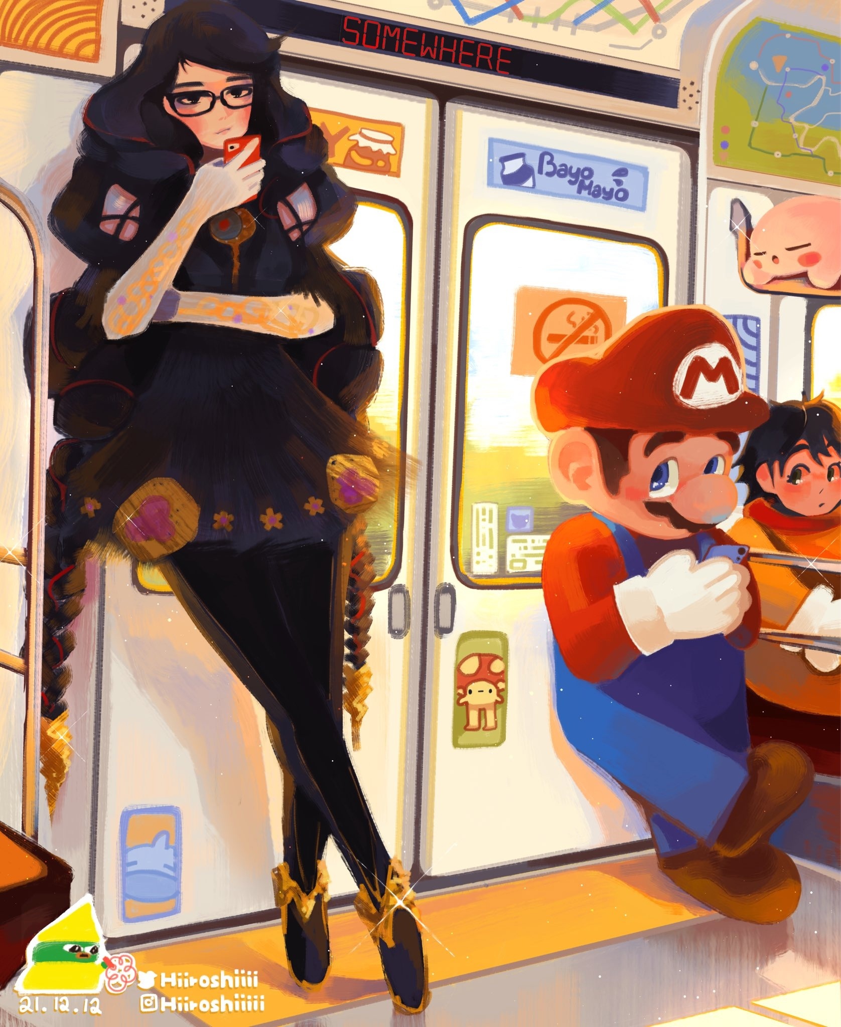 Height difference - Mario, Bayonetta, Games, Art, Longpost