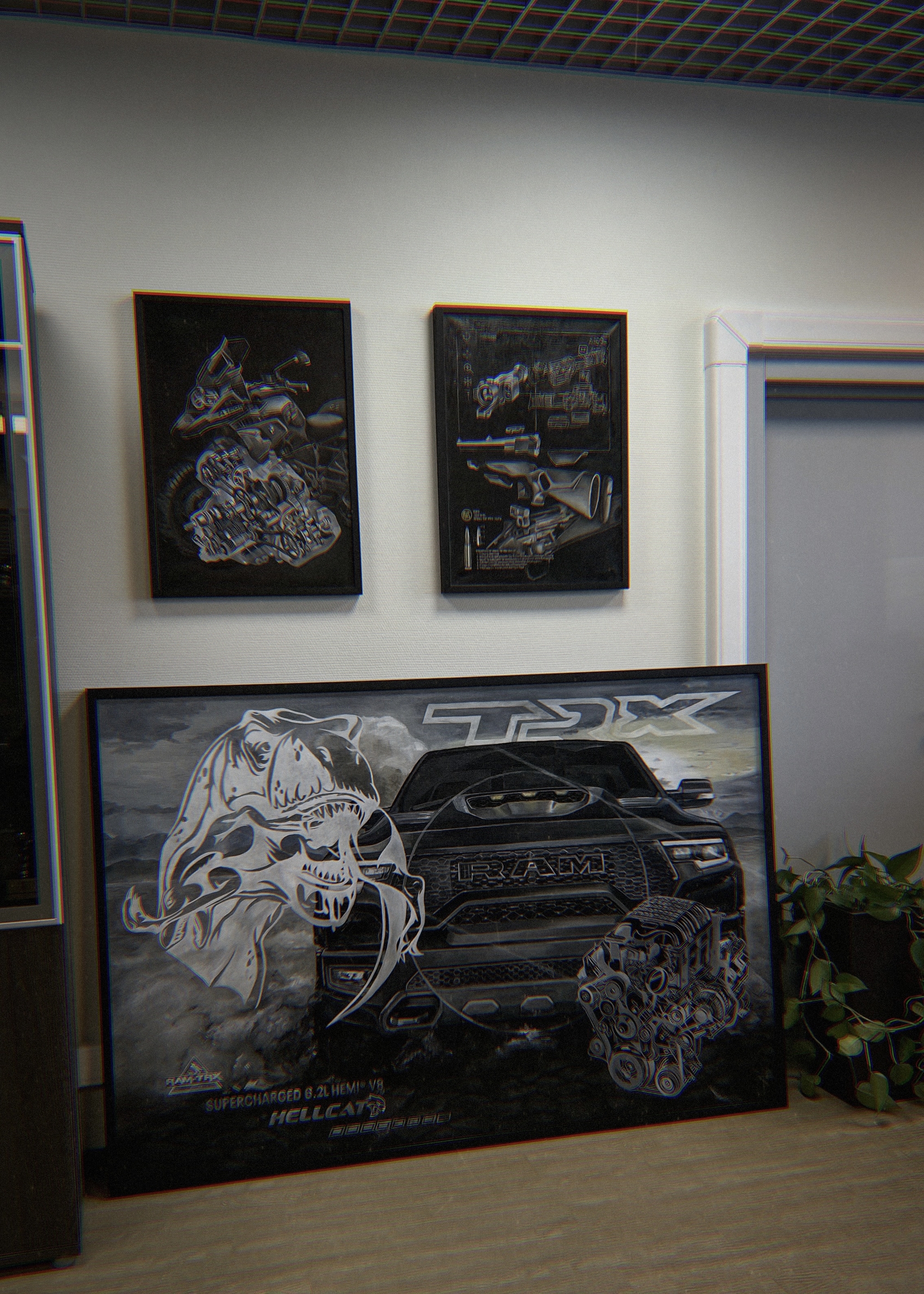 Dodge RAM 2022 - My, Dodge, Trx, Hemi, V8, Hellcat, Painting, Art, Painting, Oil painting, Modern Art, Longpost