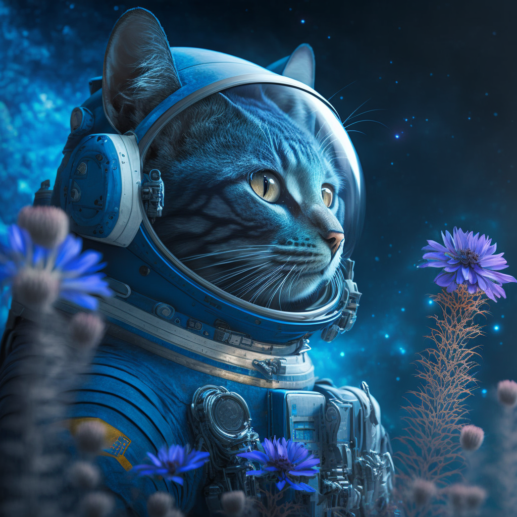 Kittens - astronauts from the Midjourney neural universe - My, Midjourney, Art, cat, Digital, Artificial Intelligence, Astronaut, Space, Longpost