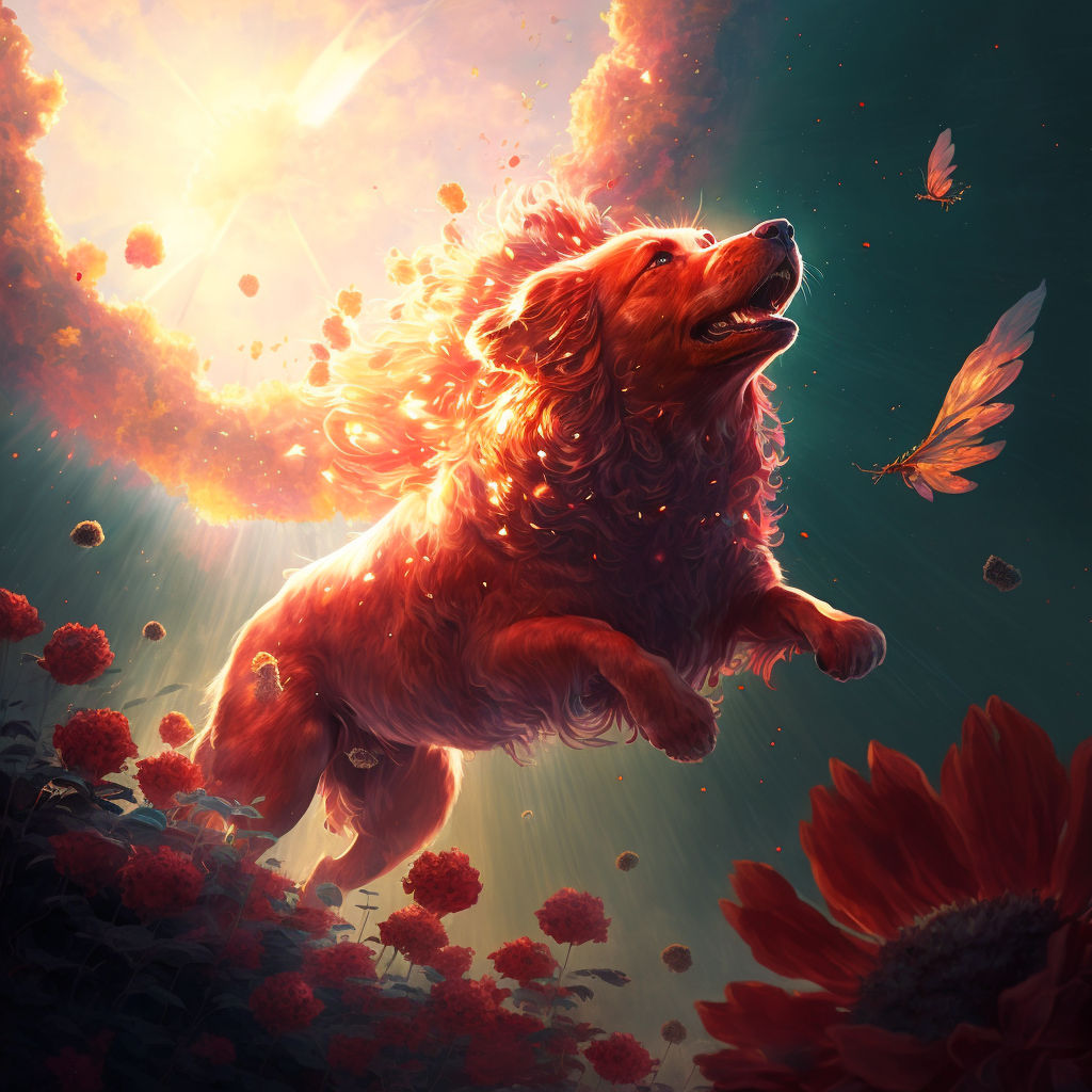 The adventures of the red space dog in the Midjourney neural network - My, Midjourney, Art, Dog, Artificial Intelligence, Longpost